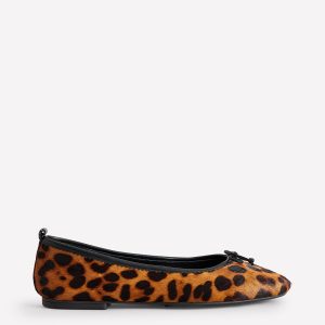 Kitty Flexi Sole Ballet Flats-Leopard