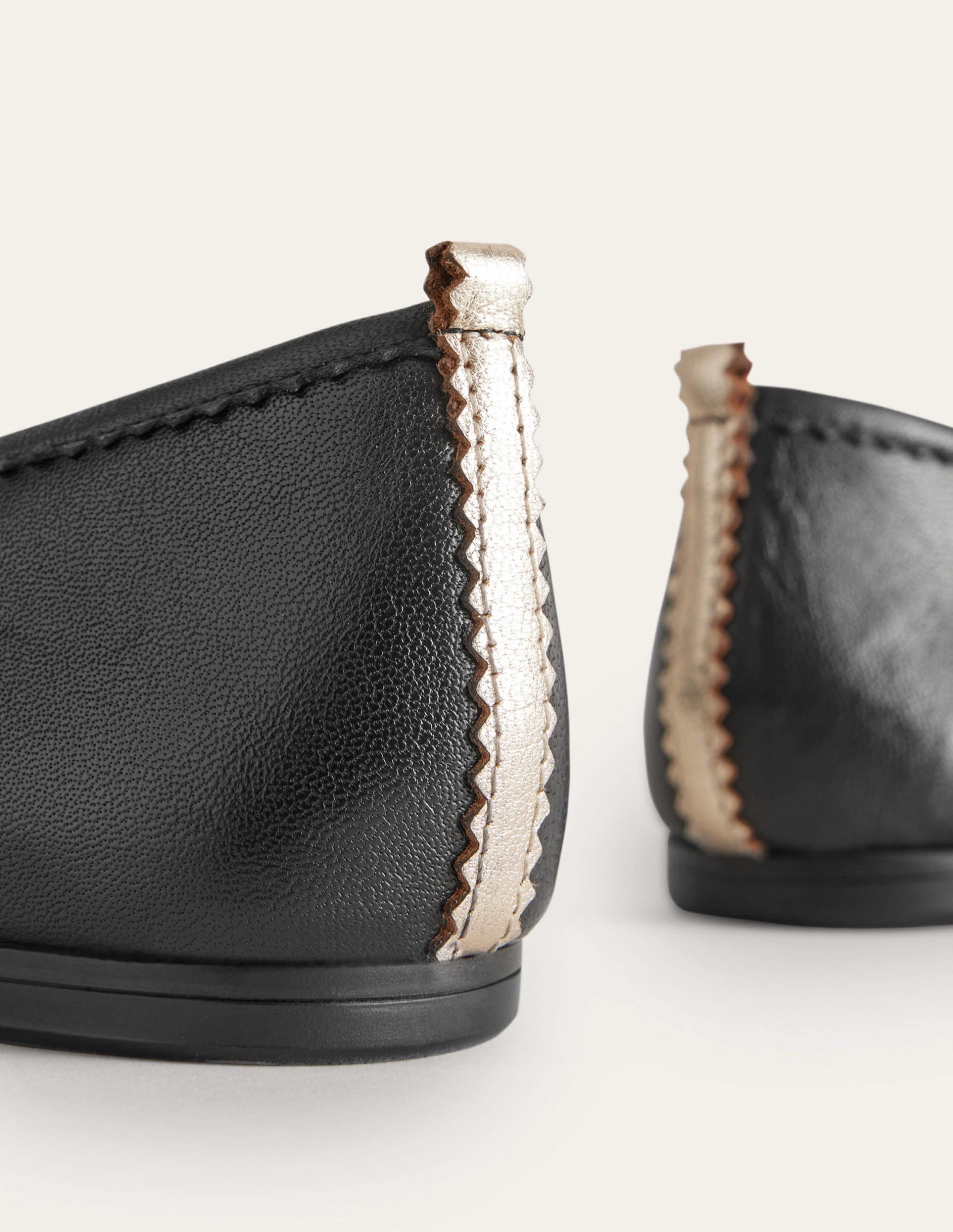 Kitty Flexi Sole Ballet Flats-Black Leather - Image 3