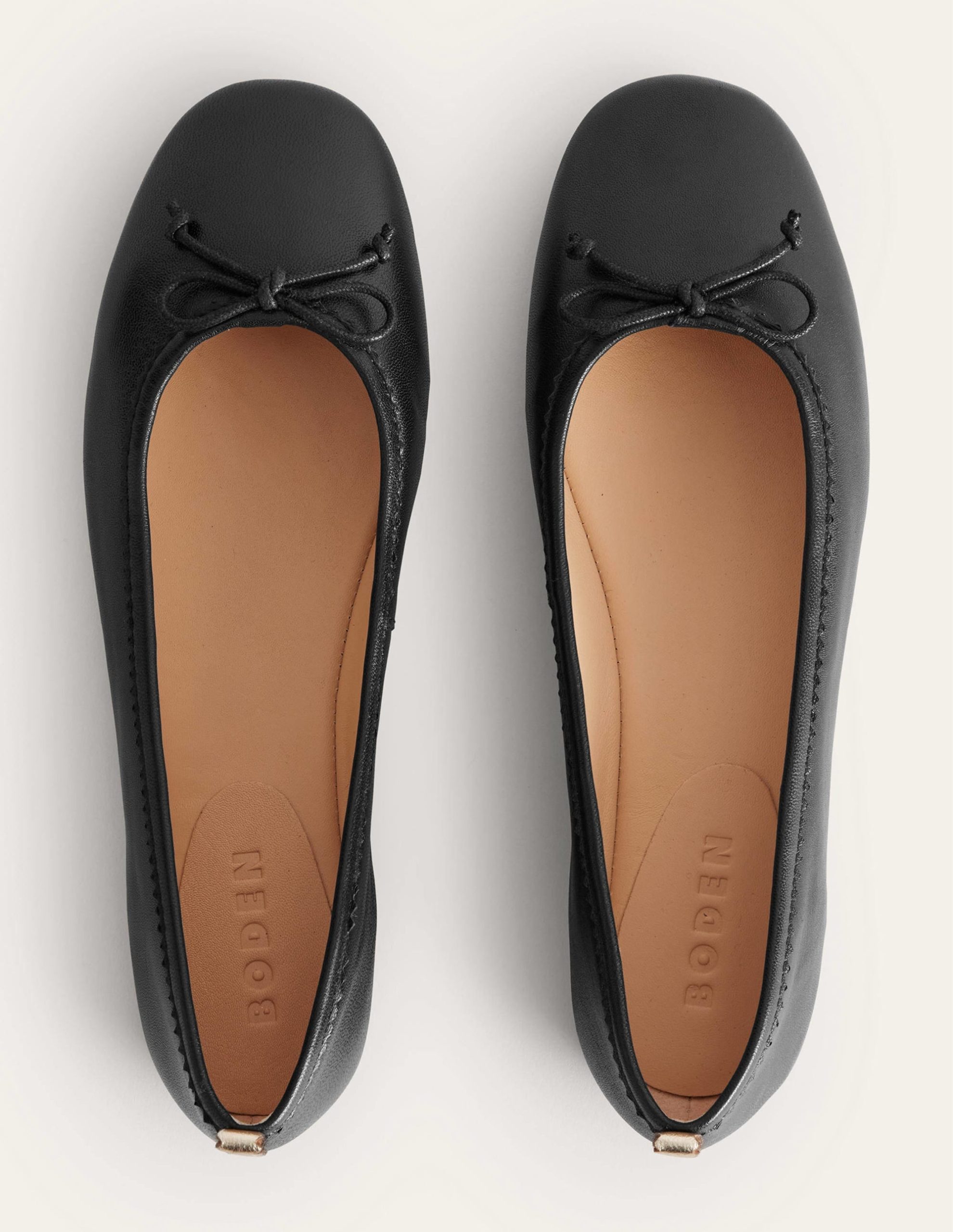 Kitty Flexi Sole Ballet Flats-Black Leather - Image 4