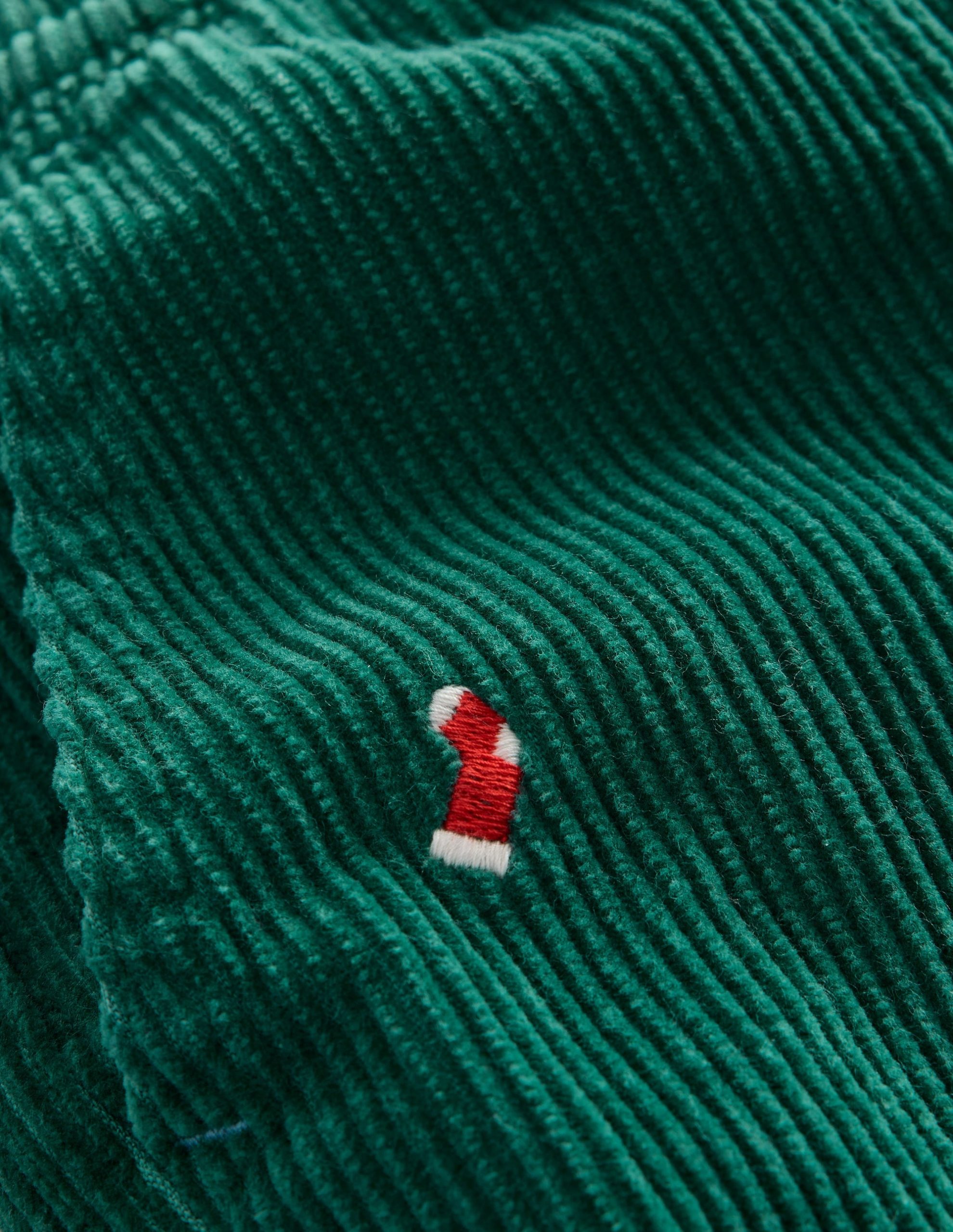 Pull-On Cord Pants-Festive Embroidery - Image 4