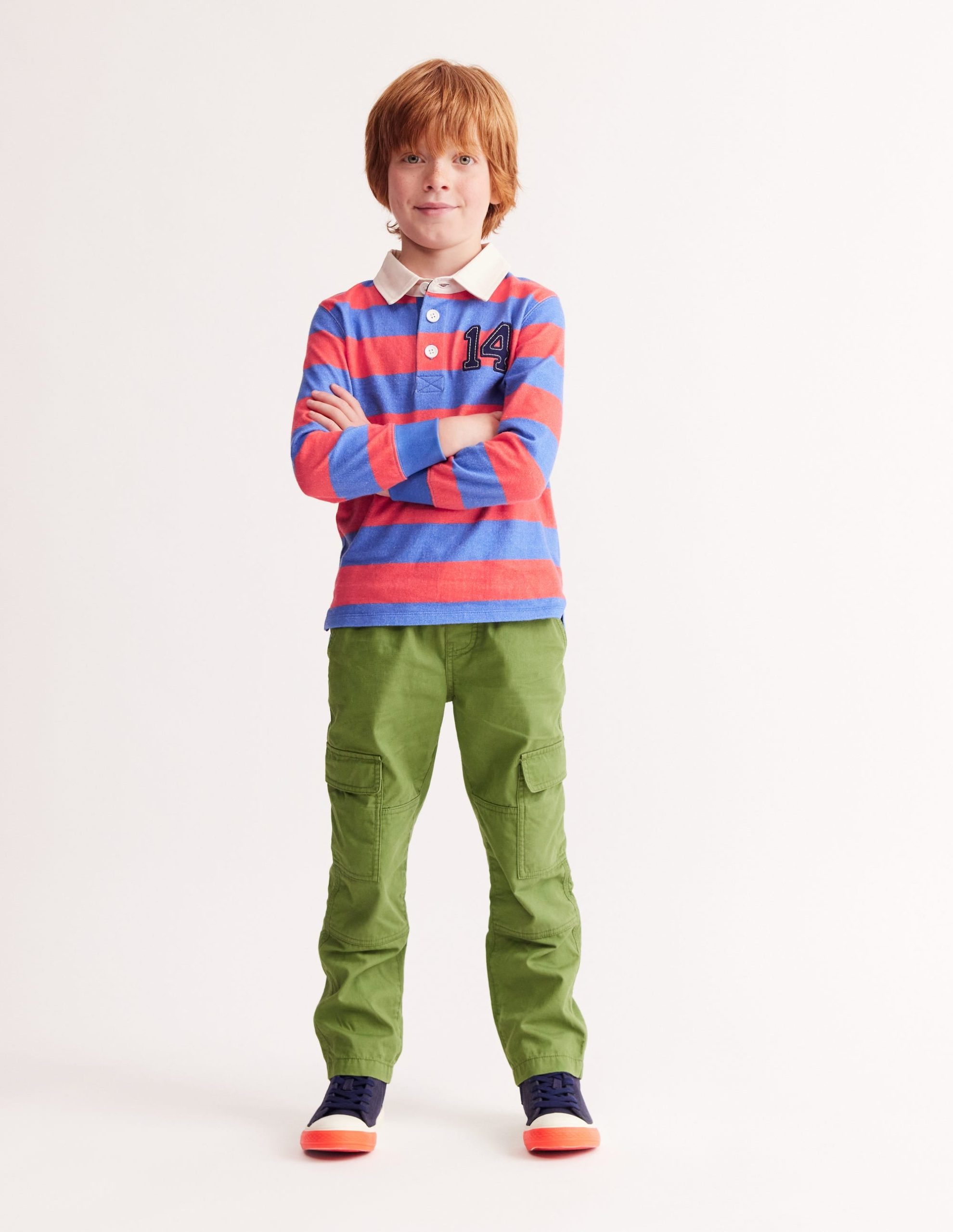 Classic Rugby Shirt-Jam Red/ Bluejay - Image 3