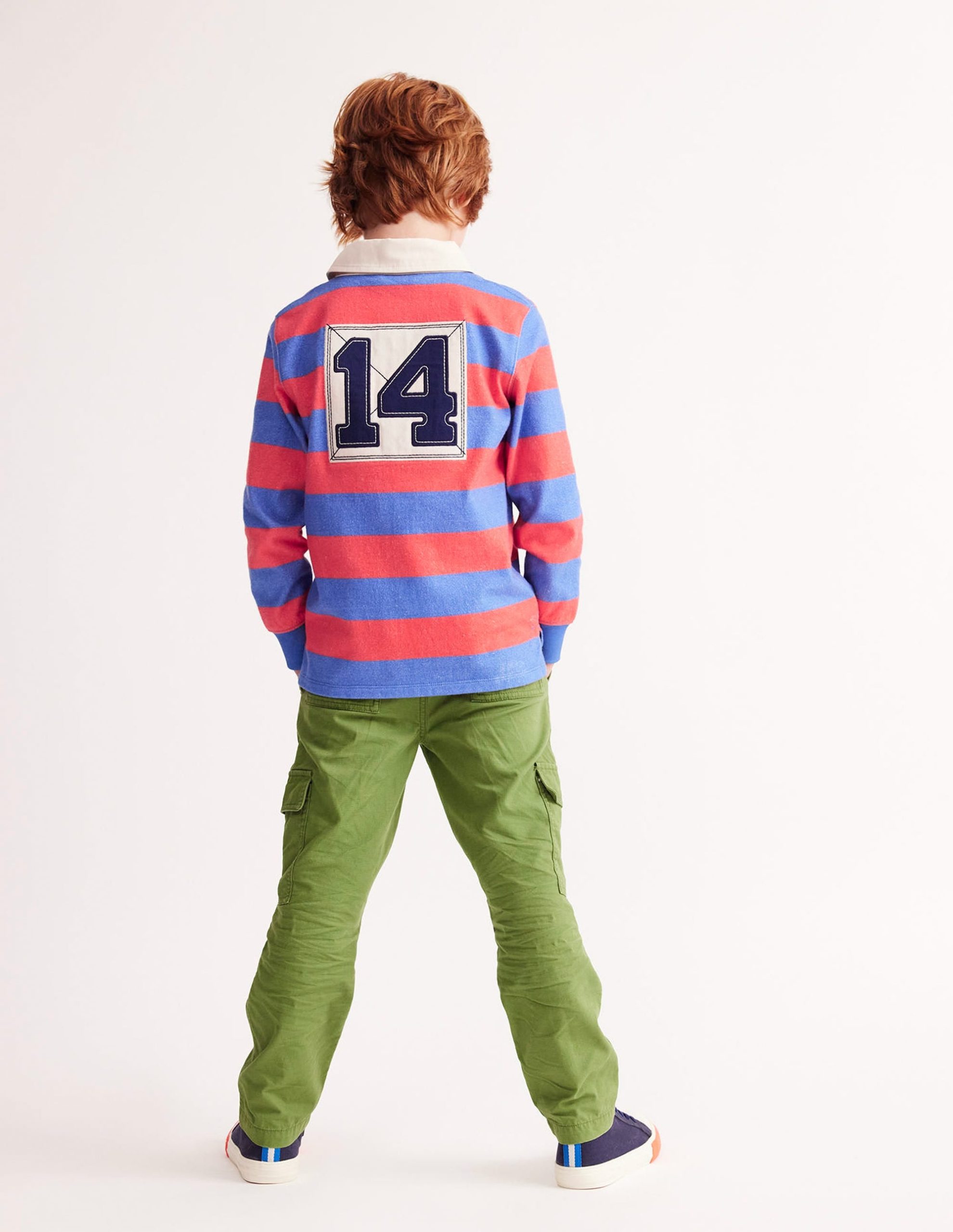 Classic Rugby Shirt-Jam Red/ Bluejay - Image 2