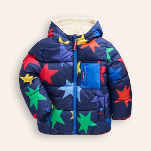 Reversible Cosy Borg Coat-Multi Star
