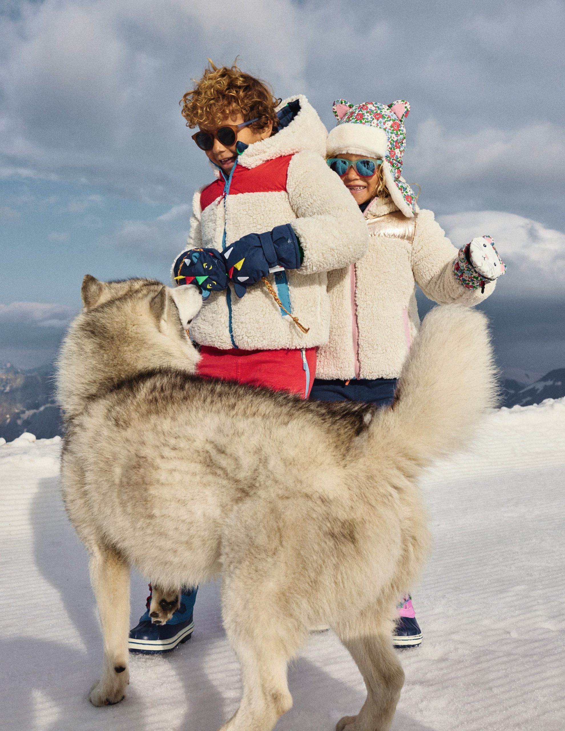 Reversible Cosy Borg Coat-Multi Star - Image 5