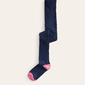 Ribbed Tights-French Navy