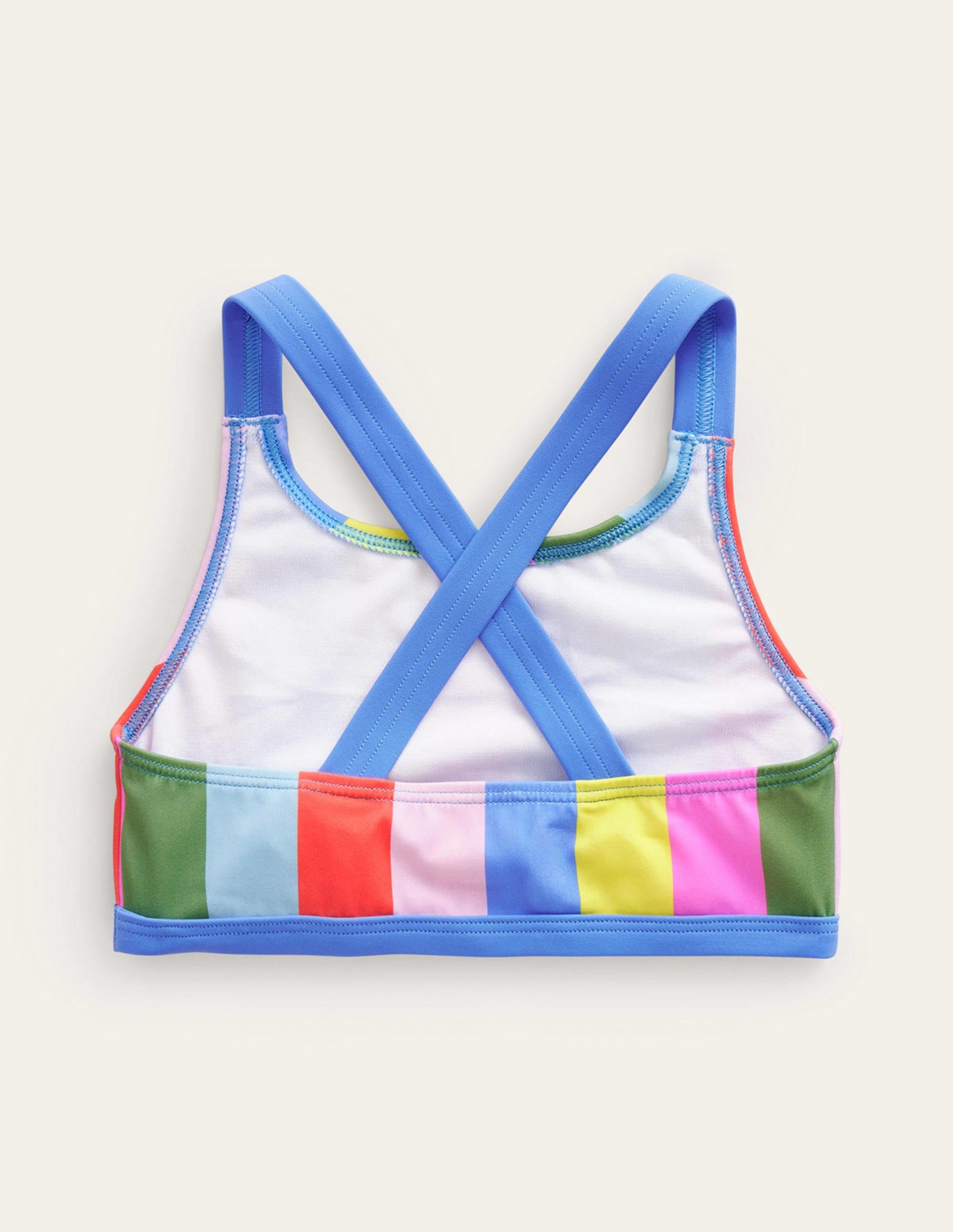 Cross Back Bikini Top-Soft Multi Stripe - Image 2