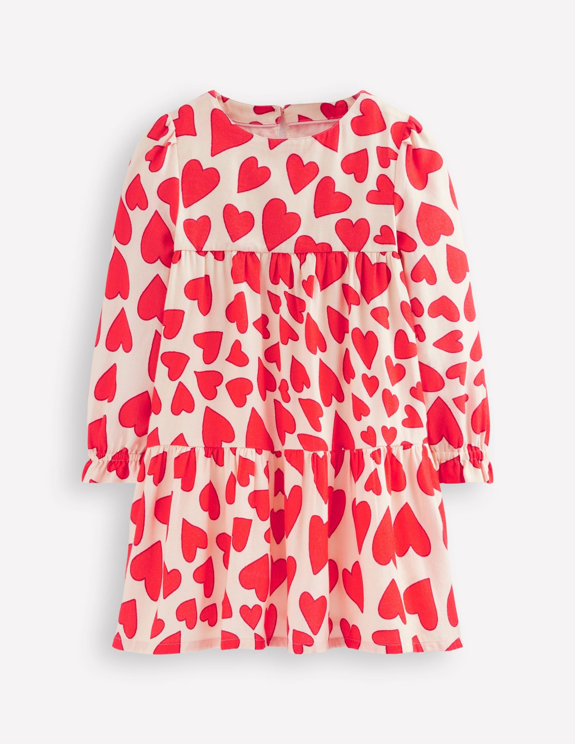Betsy Tiered Twirly Dress-Poppy Red Hearts - Image 3