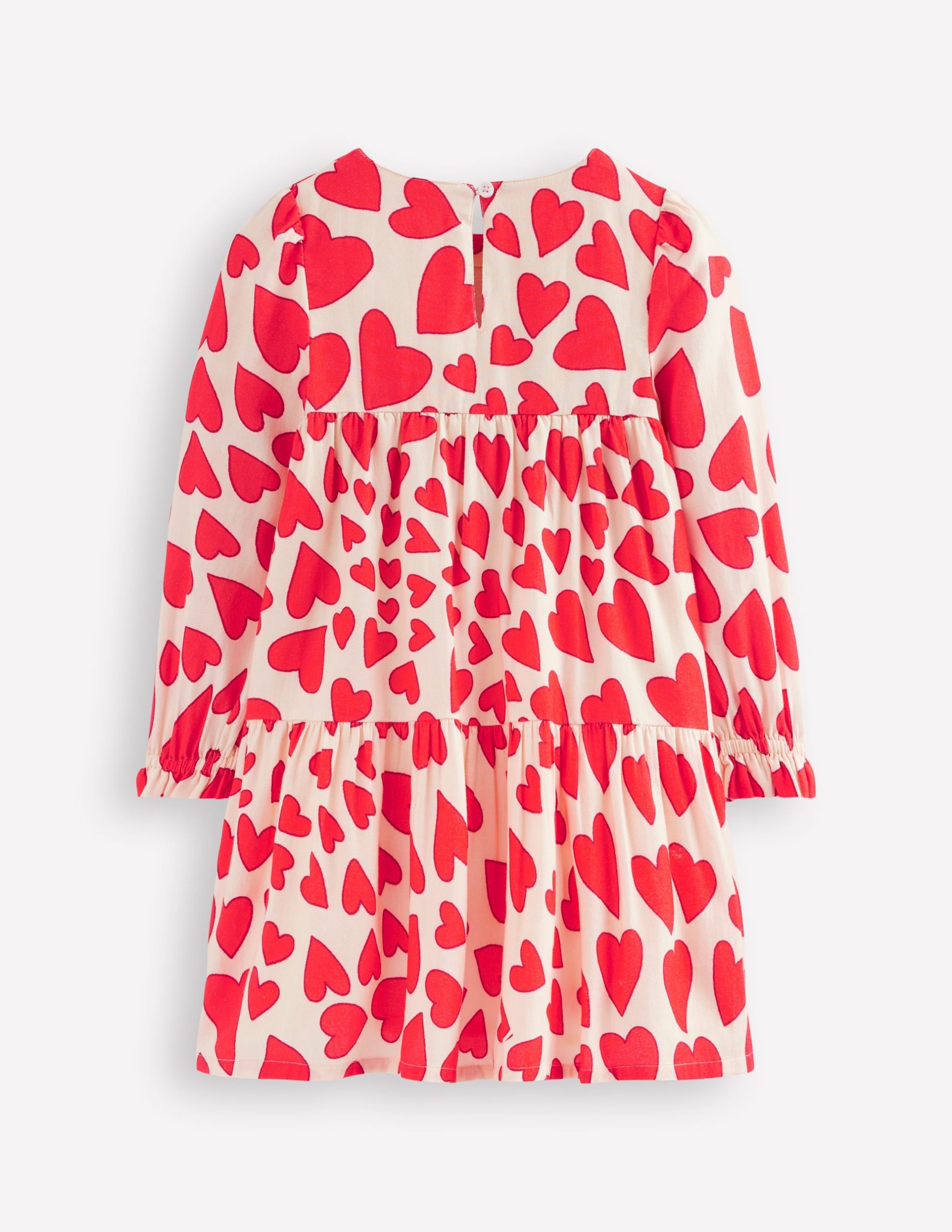 Betsy Tiered Twirly Dress-Poppy Red Hearts - Image 4