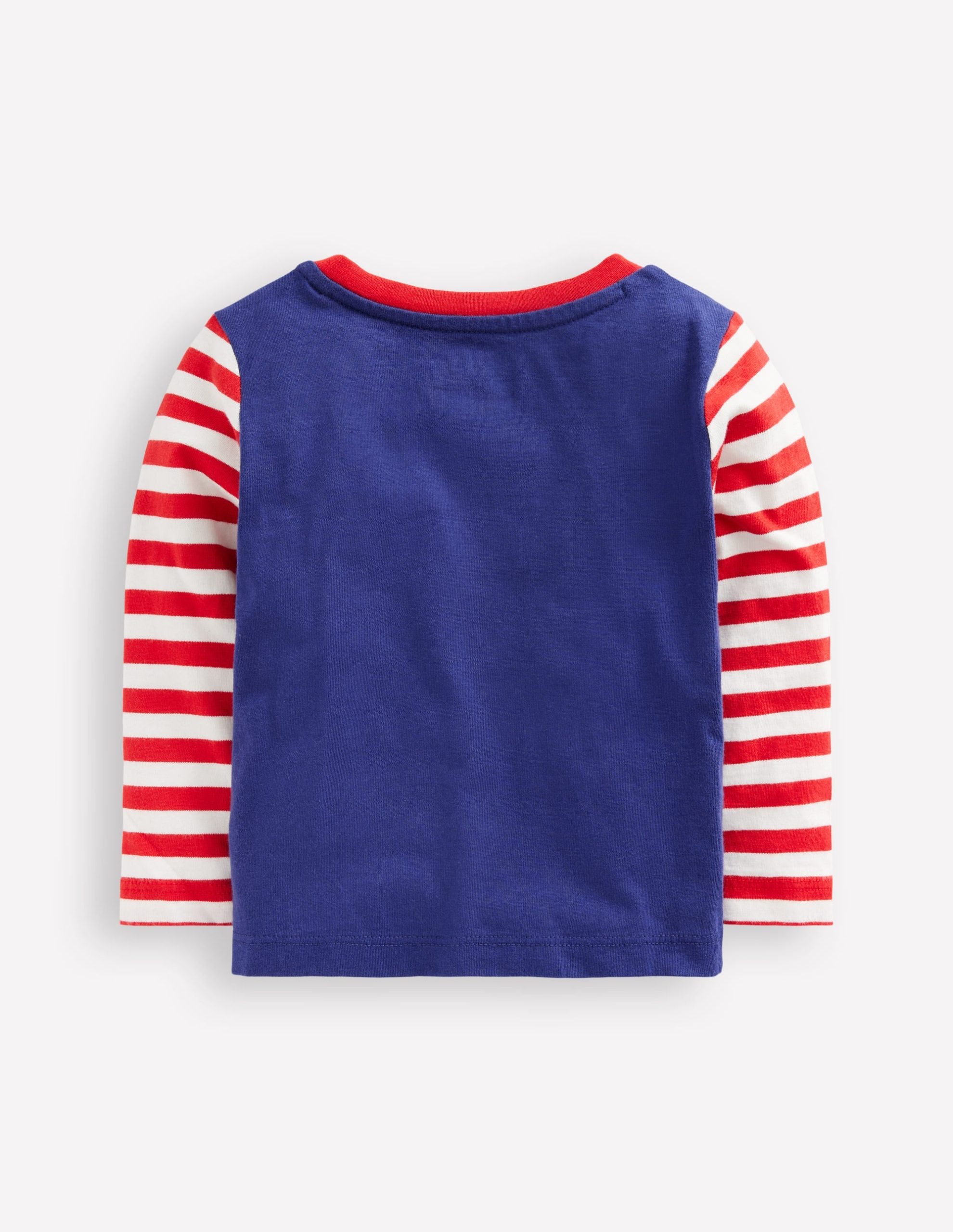Long Sleeve Applique T-shirt-Starboard Blue House - Image 2