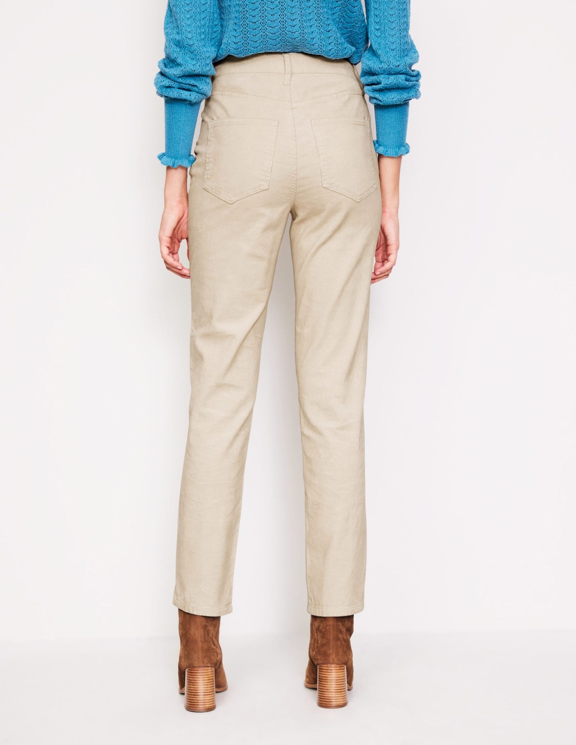 5 Pocket Cord Slim Jeans-Magnolia - Image 3