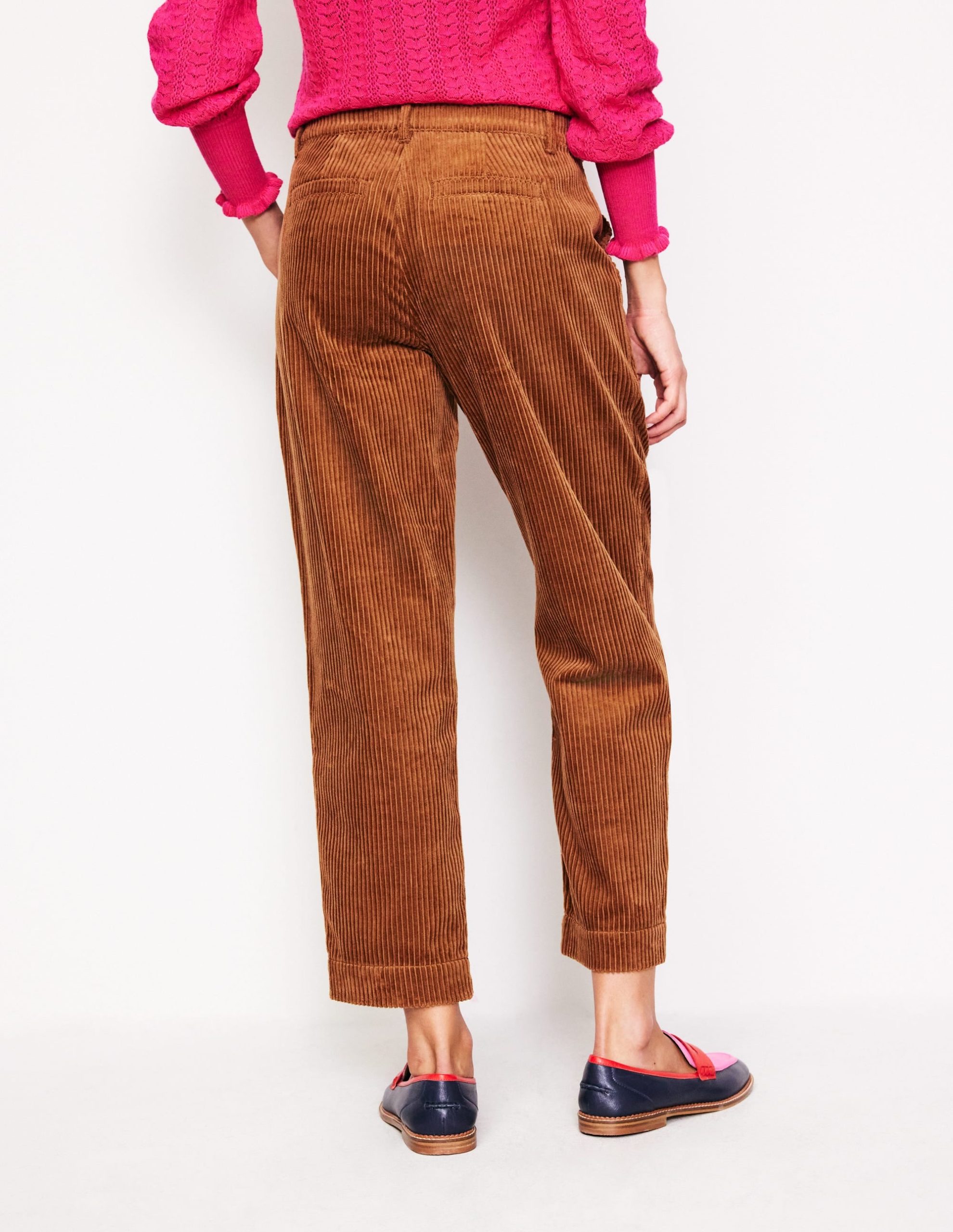 Tapered Cord Cargo Pants-Gingerbread - Image 3