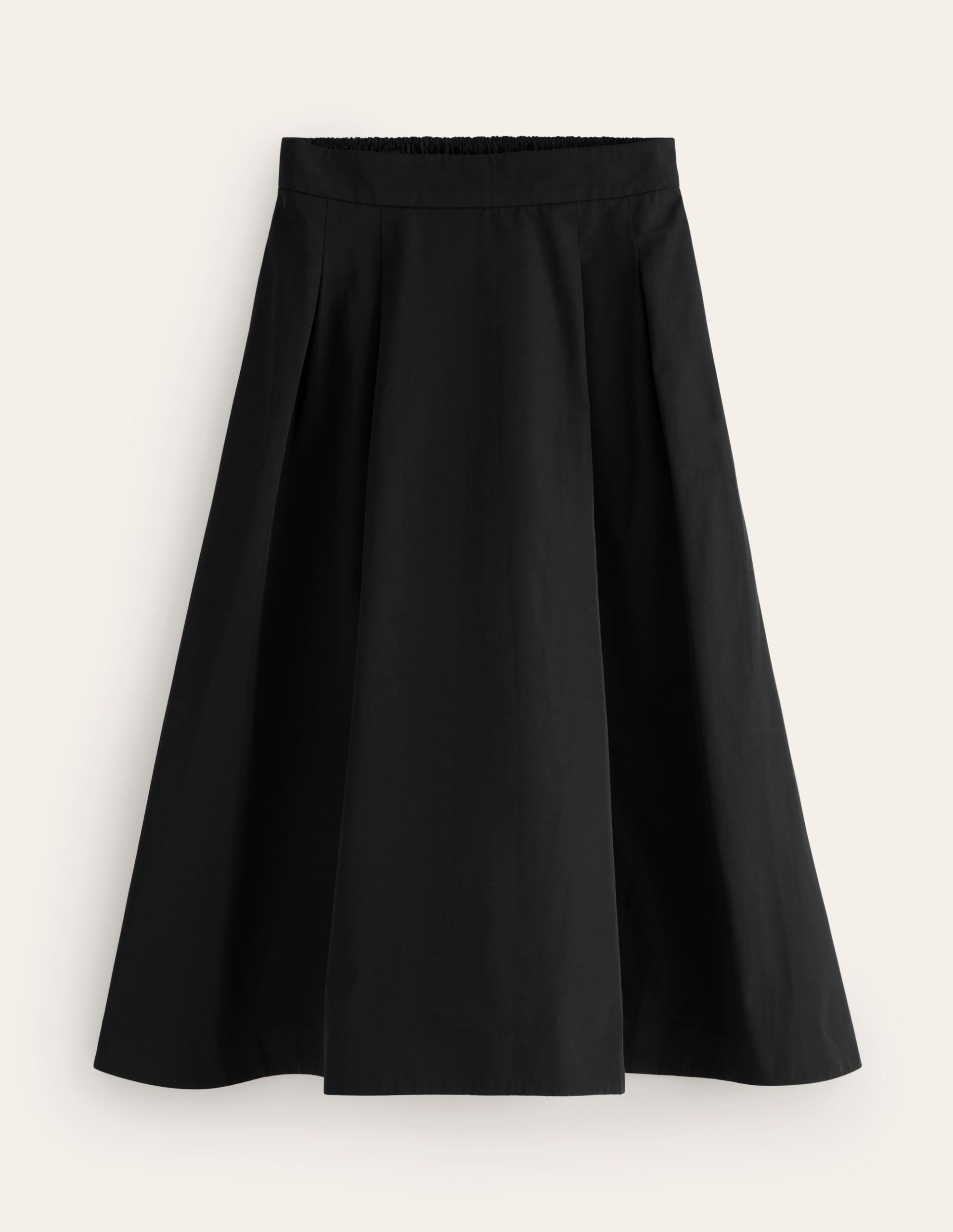 Isabella Taffeta Midi Skirt-Black - Image 5