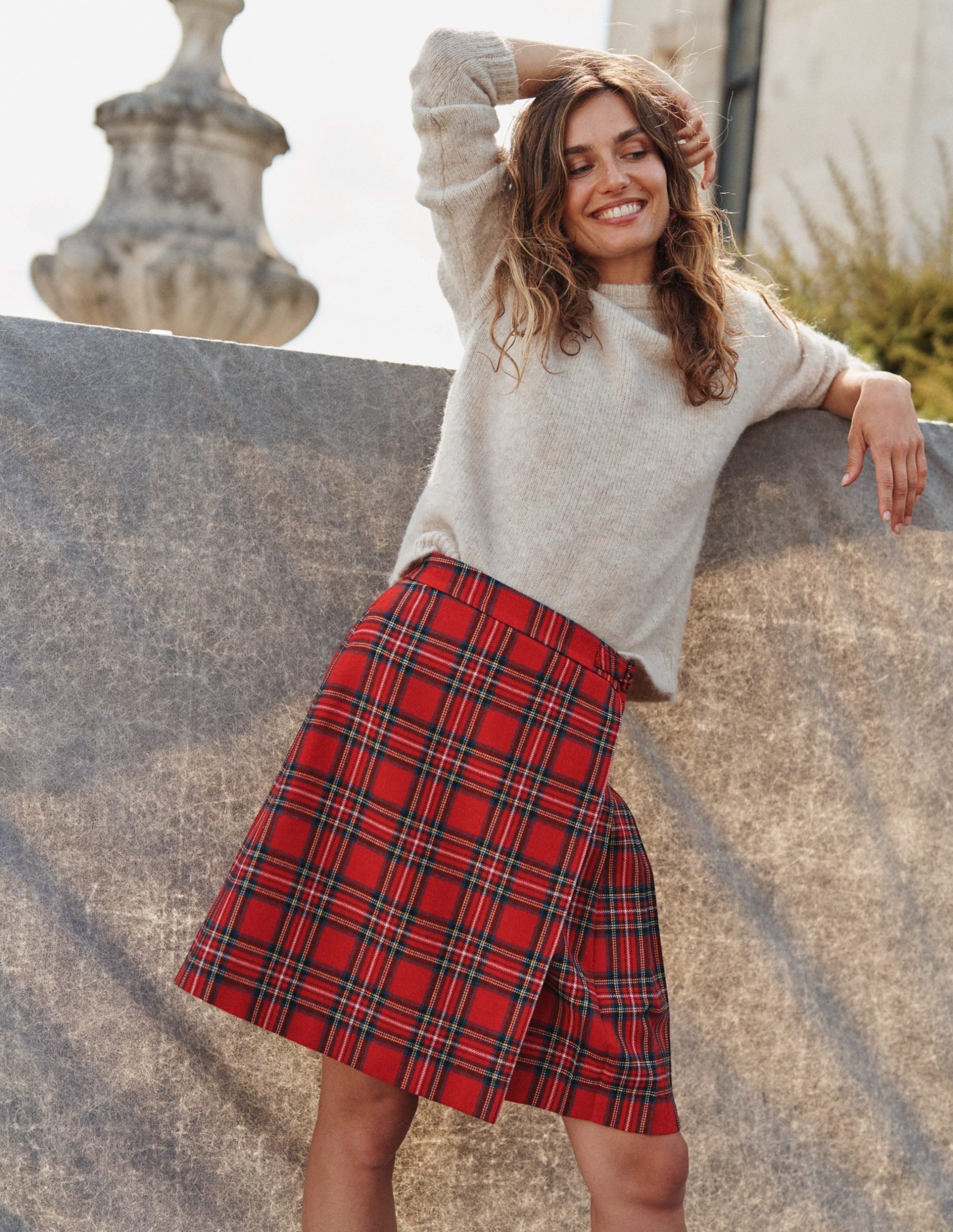 Helen Buckled Kilt-Red and Blue Check - Image 9