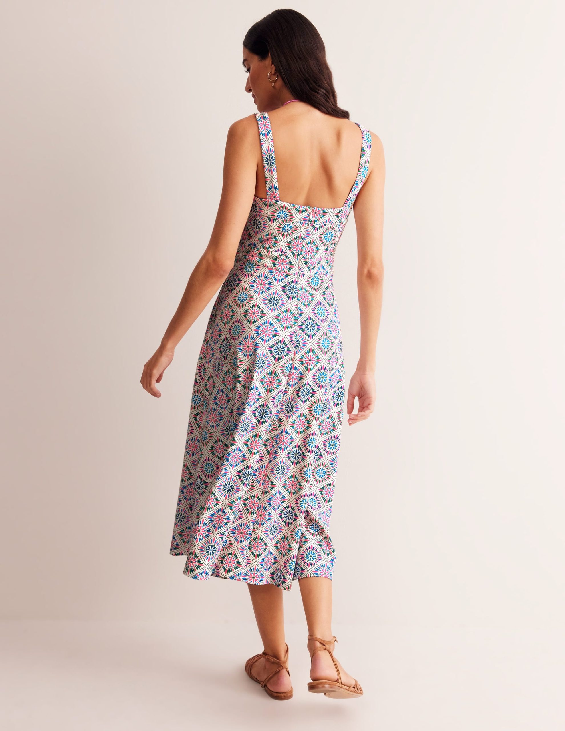 Bridget Ponte Midi Dress-Multi. Painterly Geo - Image 4