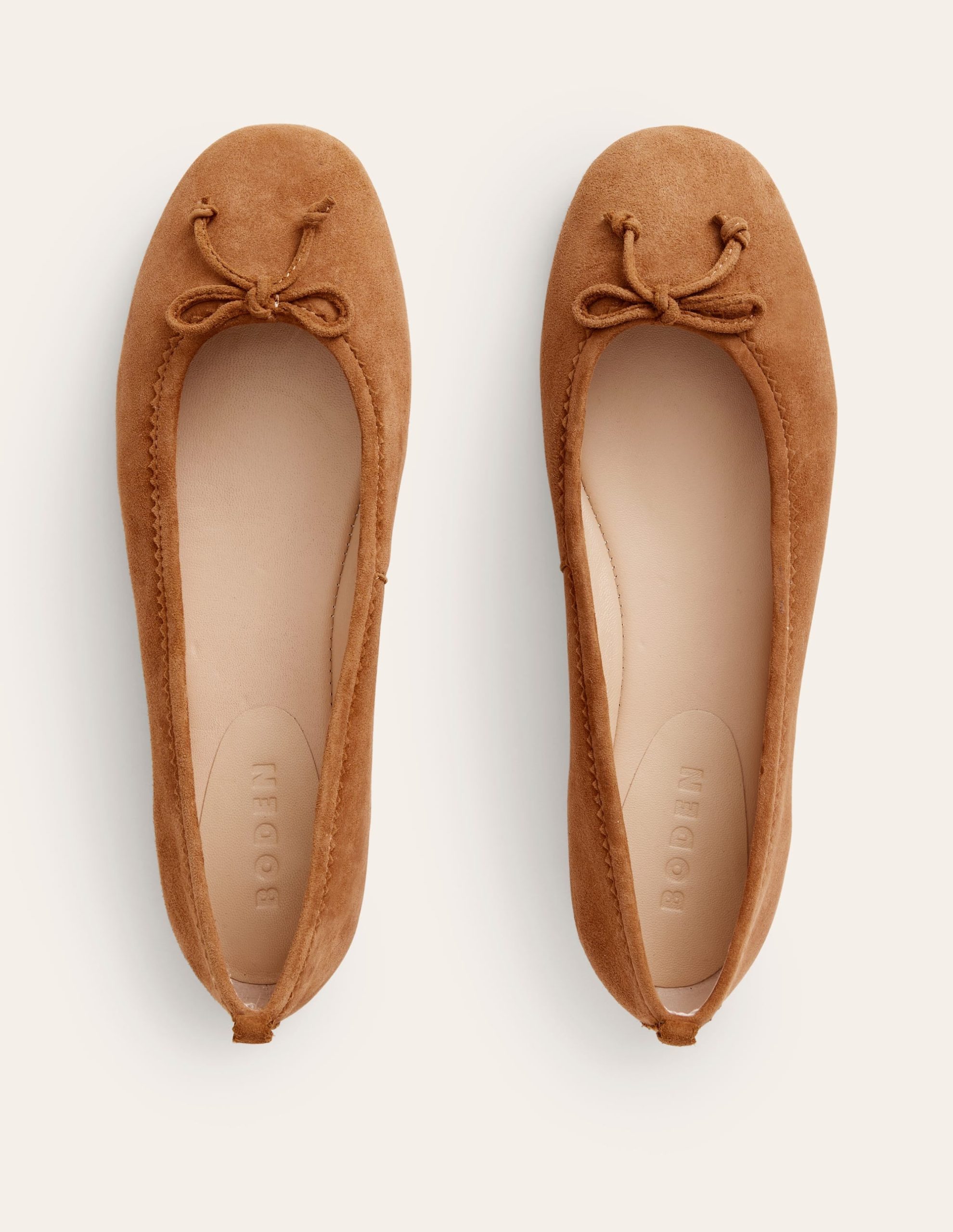 Kitty Flexi Sole Ballet Flats-Ginger Snap Suede - Image 4
