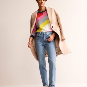 Mid Rise Slim Leg Jeans-Light Vintage