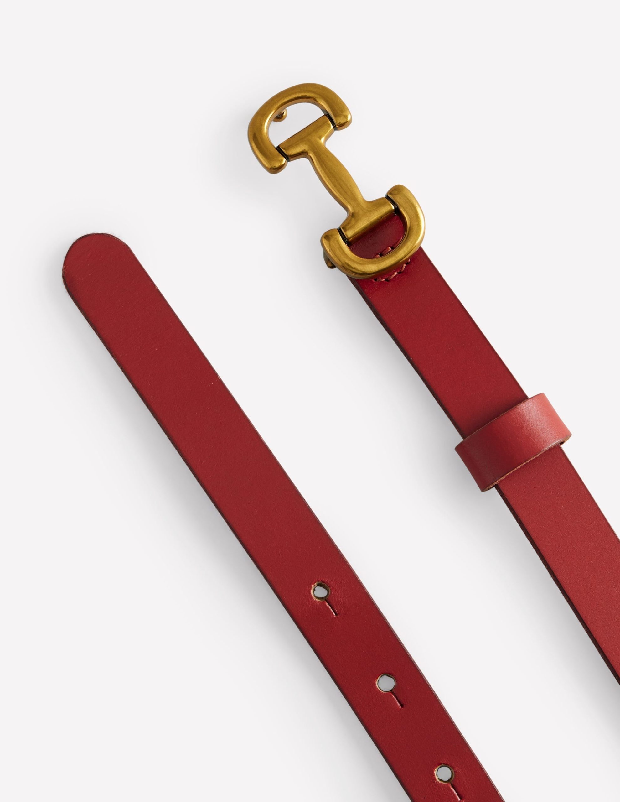 Iris Skinny Snaffle Trim Belt-Red - Image 3