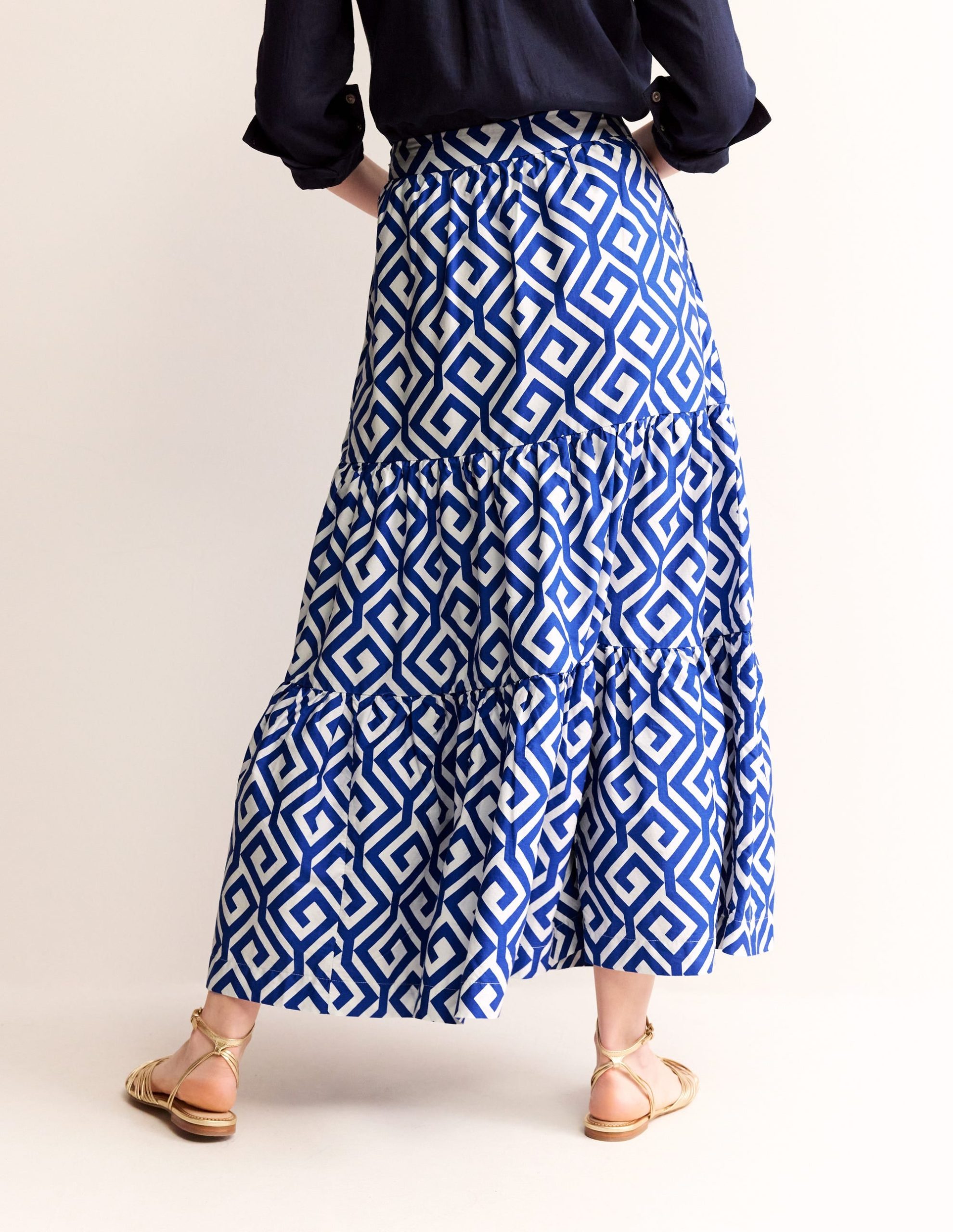 Lorna Tiered Maxi Skirt-Surf the web. Maze - Image 3