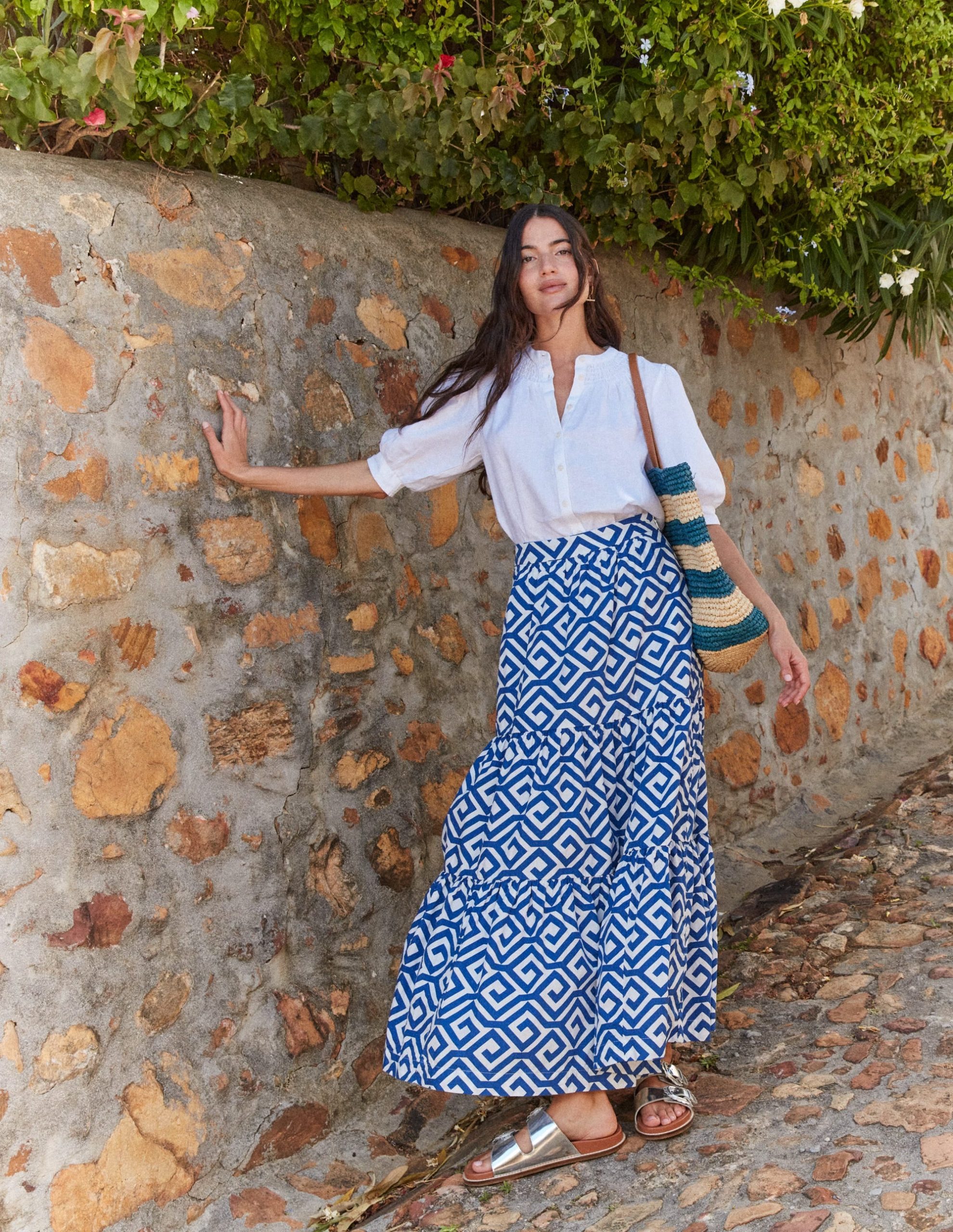 Lorna Tiered Maxi Skirt-Surf the web. Maze - Image 5