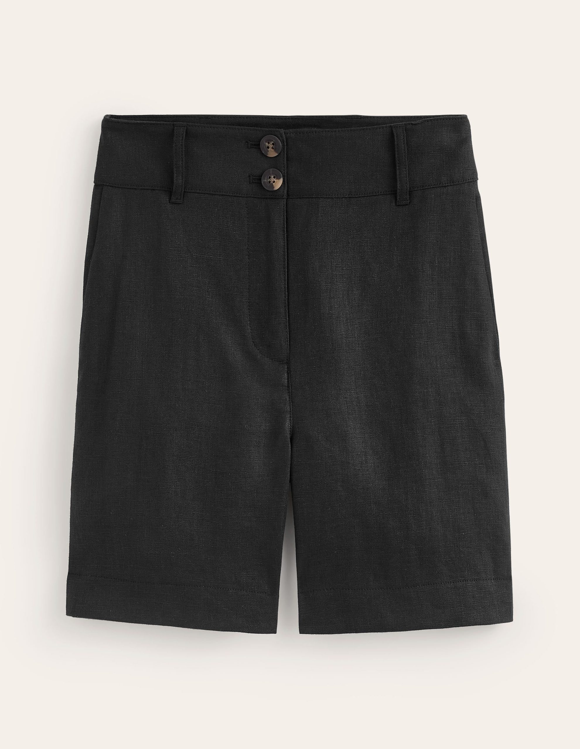 Westbourne Linen Shorts-Black - Image 5
