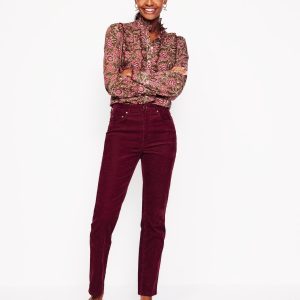 5 Pocket Cord Slim Jeans-Deep Wisteria