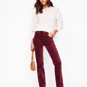 Velveteen 5 Pocket Jeans-Chestnut