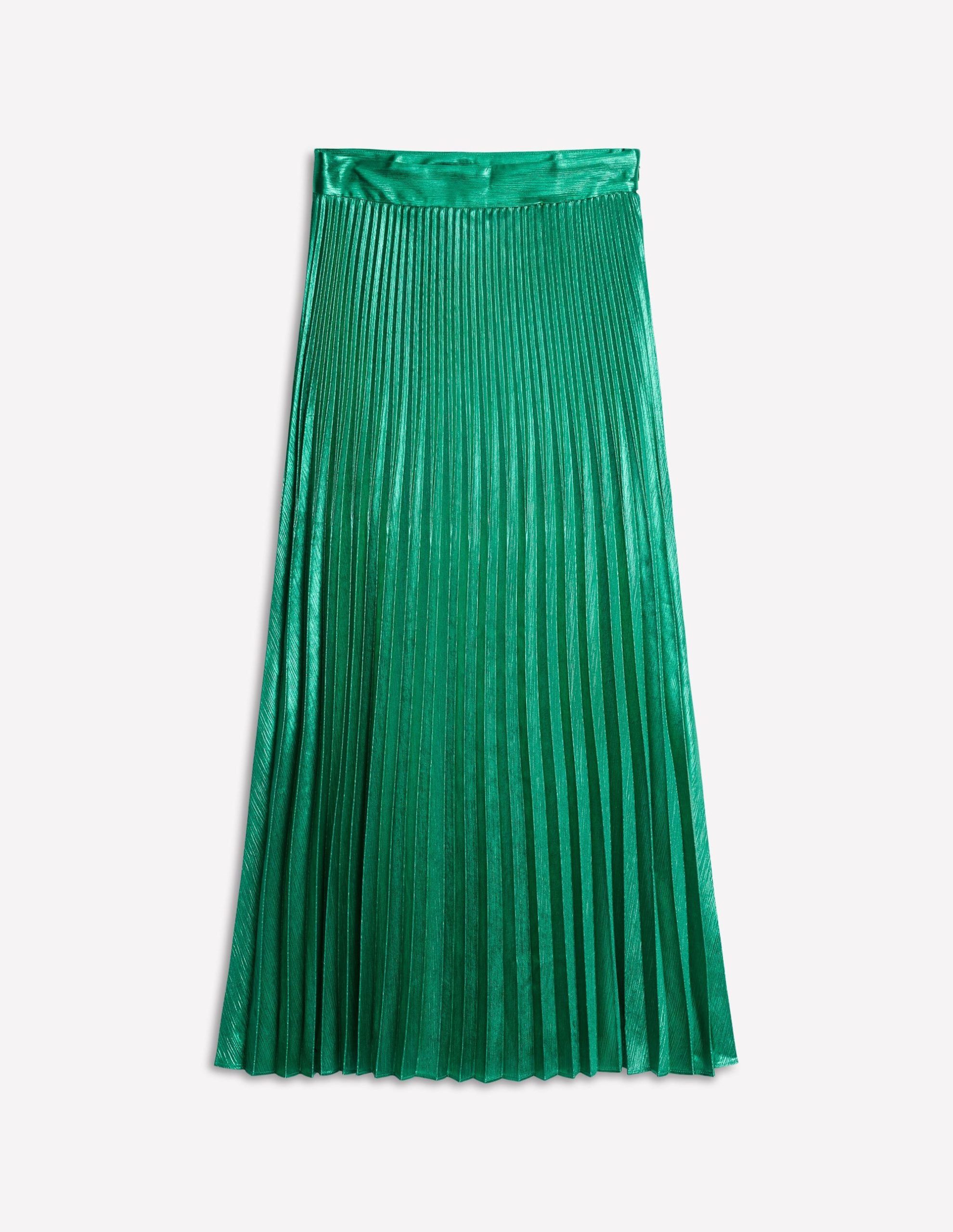 Camilla Metallic Midi Skirt-Malachite - Image 6