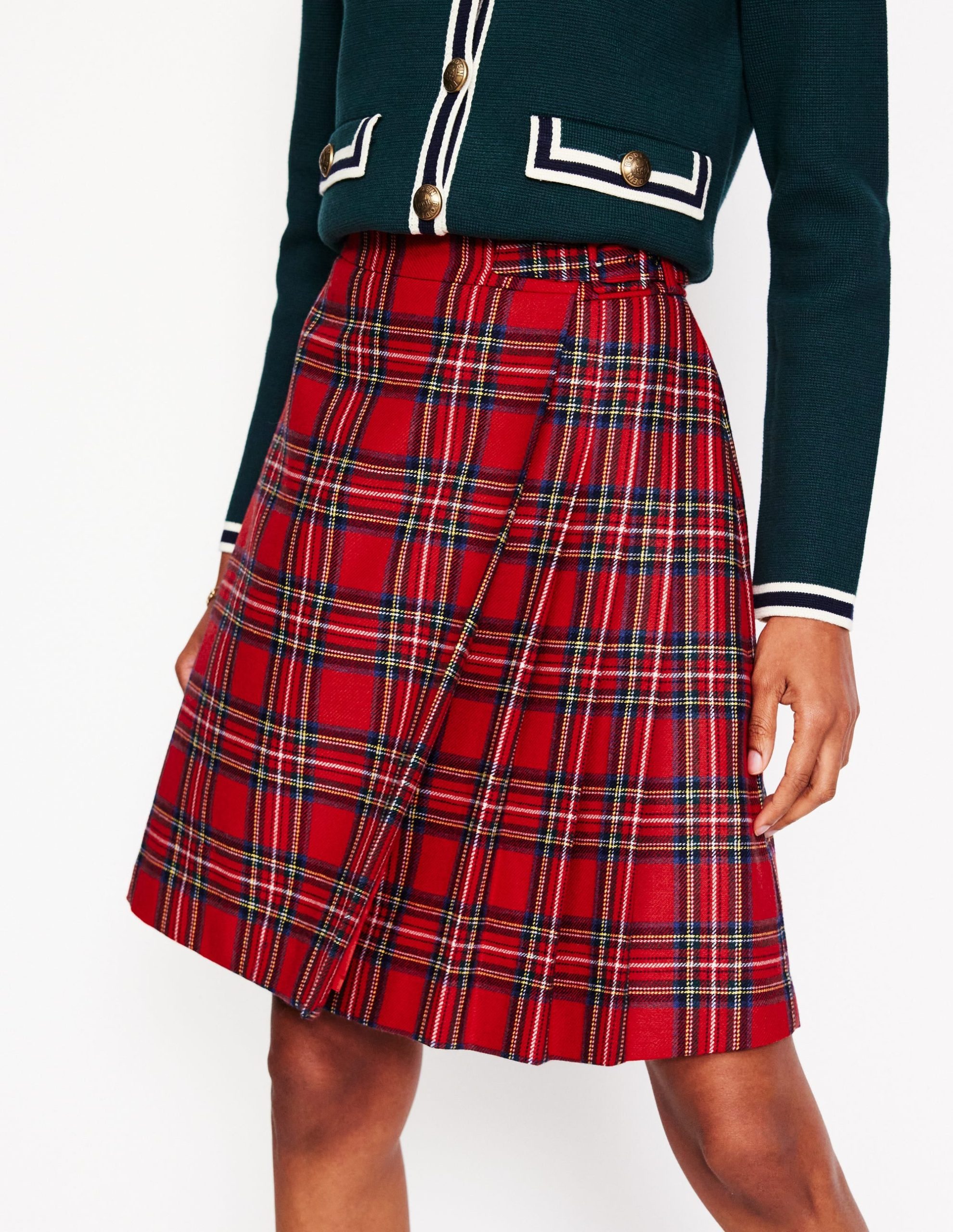 Helen Buckled Kilt-Red and Blue Check - Image 3
