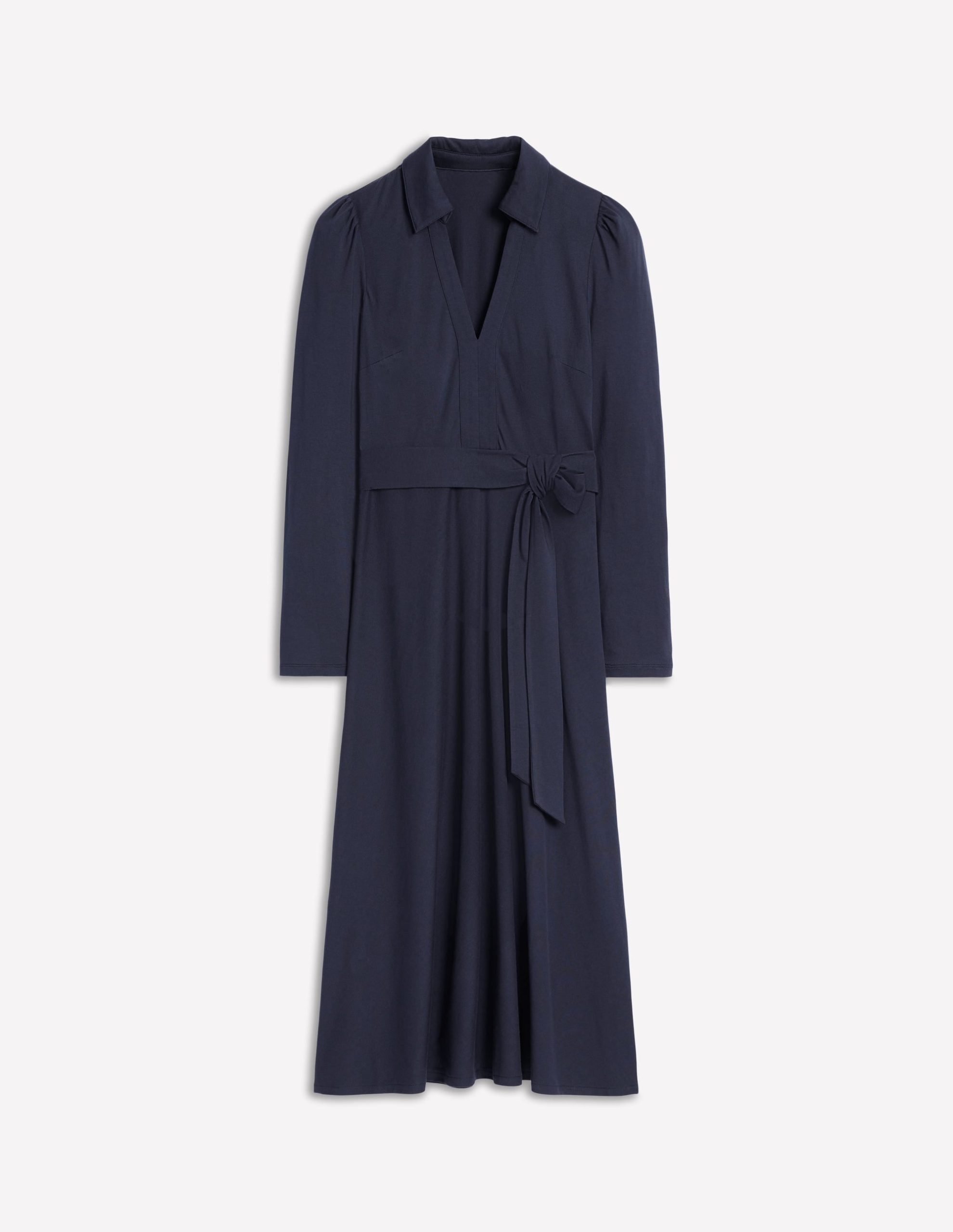 Imogen Collared Jersey Dress-Navy - Image 5