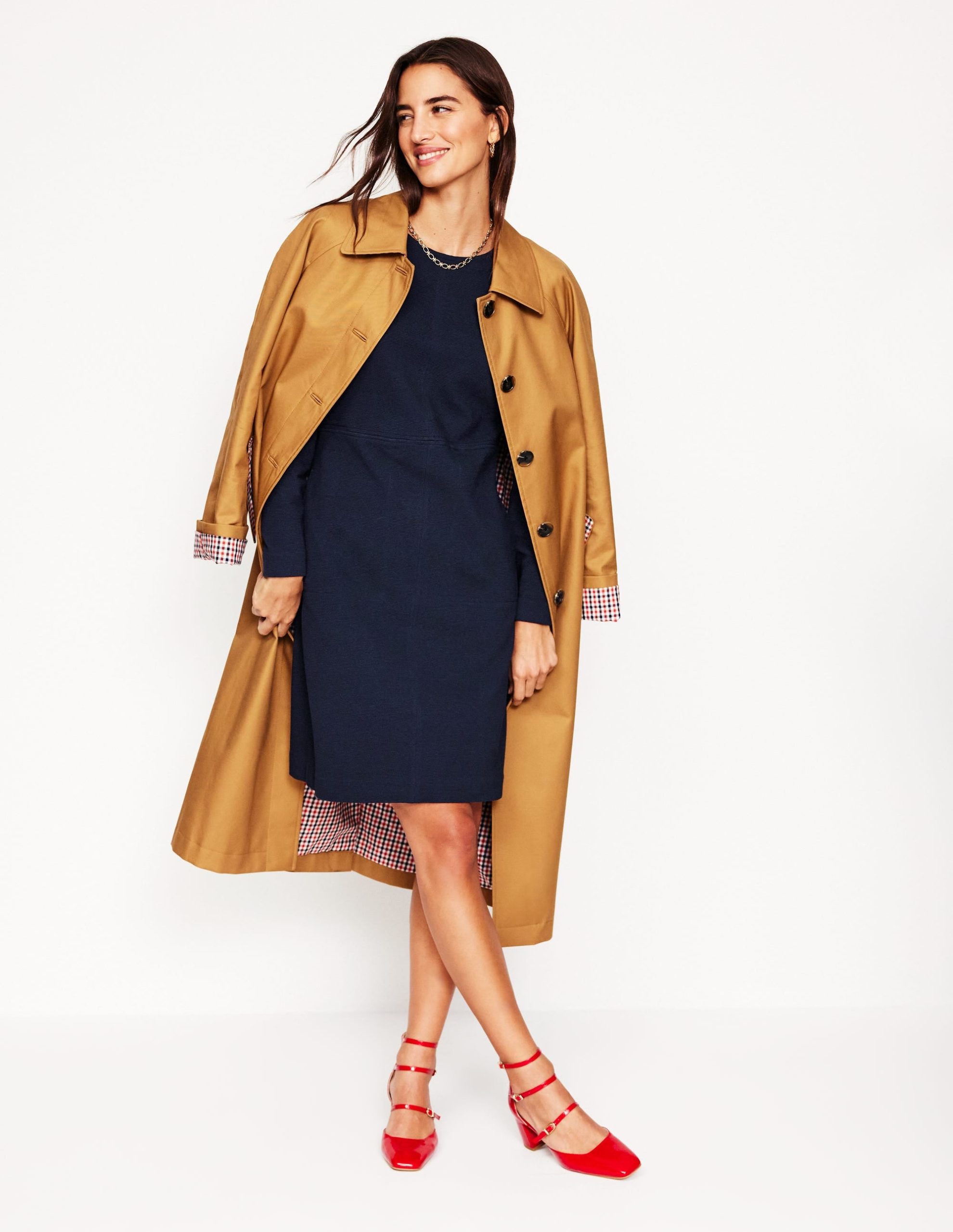 Cornelia Ottoman Dress-Navy - Image 4