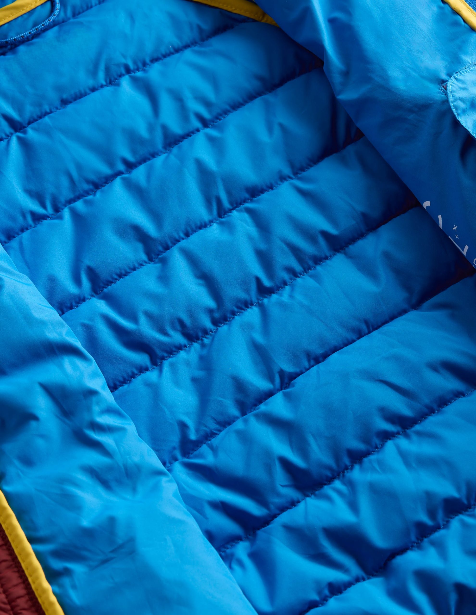 Pack-Away Padded Jacket-Blue Colour Block - Image 5