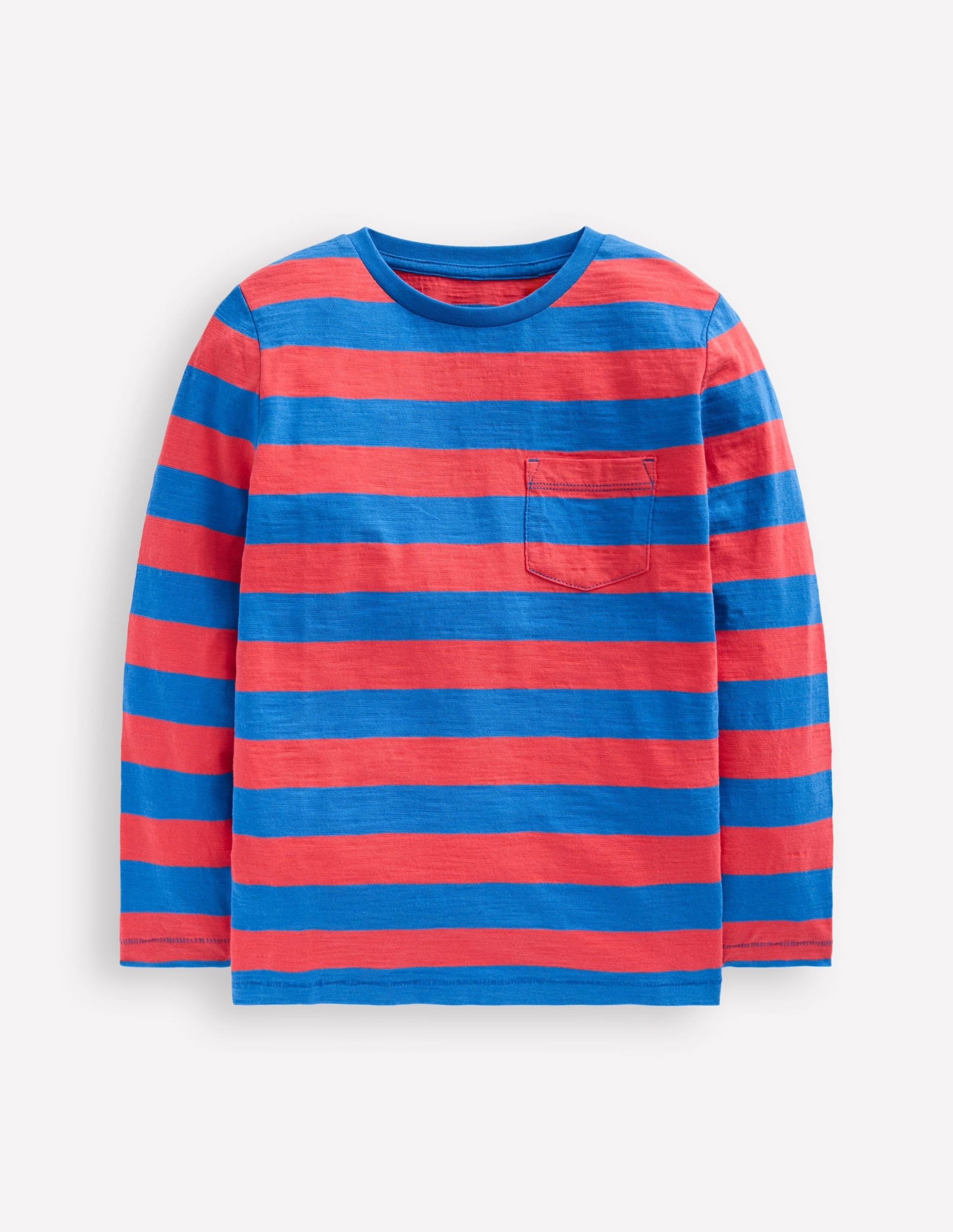 Everyday Long Sleeve T-Shirt-Kingfisher Blue/ Jam Red - Image 4