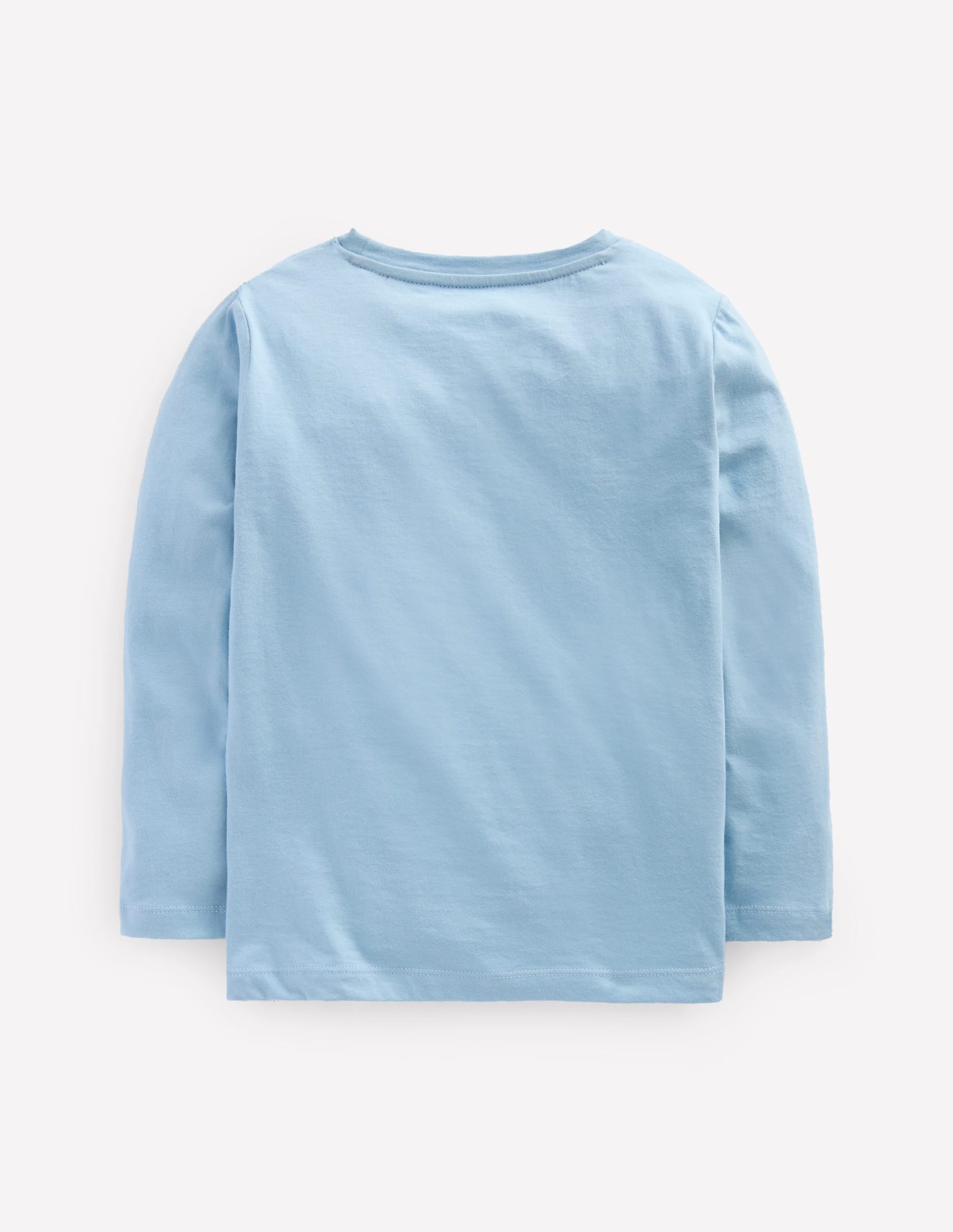 Long Sleeve Printed T-shirt-Glacier Blue Prehistoric - Image 3
