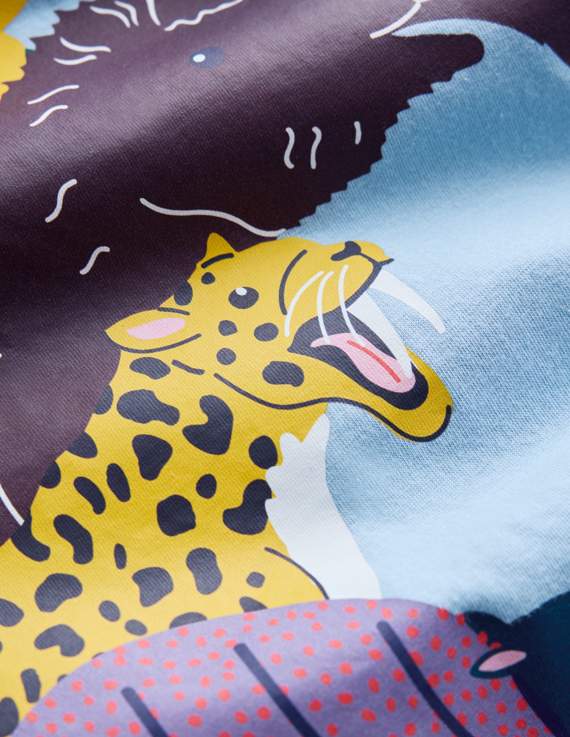 Long Sleeve Printed T-shirt-Glacier Blue Prehistoric - Image 4