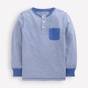 Everyday Henley T-shirt-Bluejay Stripe