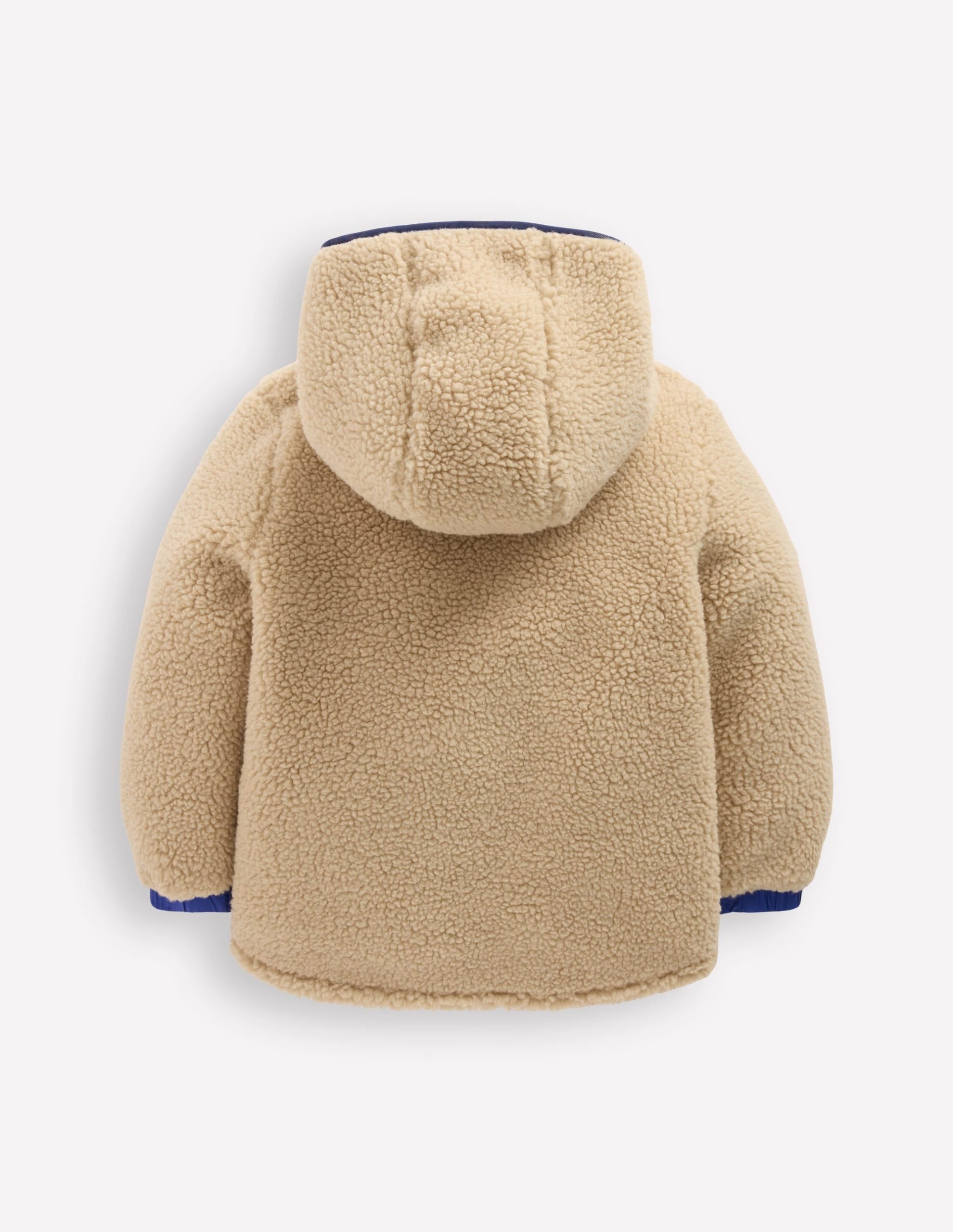 Reversible Cosy Borg Jacket-Mazarine Blue - Image 3