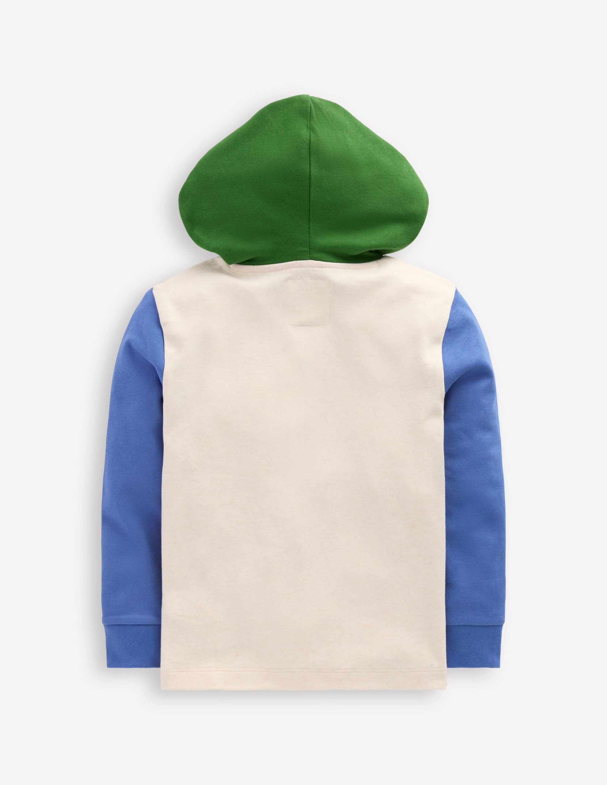 Hooded Mid-weight T-shirt-Oatmeal Marl/ Blue River - Image 3