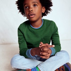 Cosy Mid-weight T-shirt-Pine Green