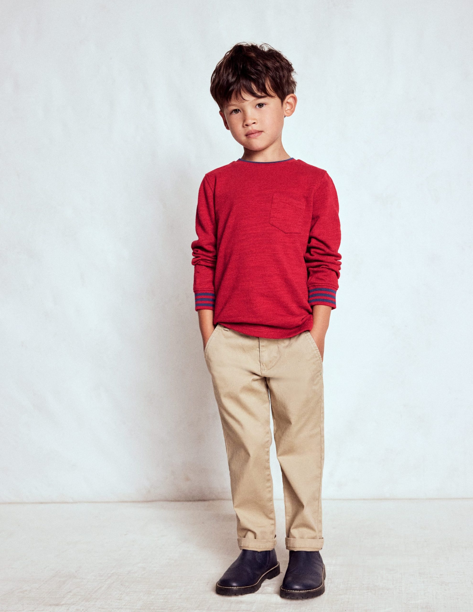 Cosy Mid-weight T-shirt-Red Liquorice/ Sapphire Blue - Image 2