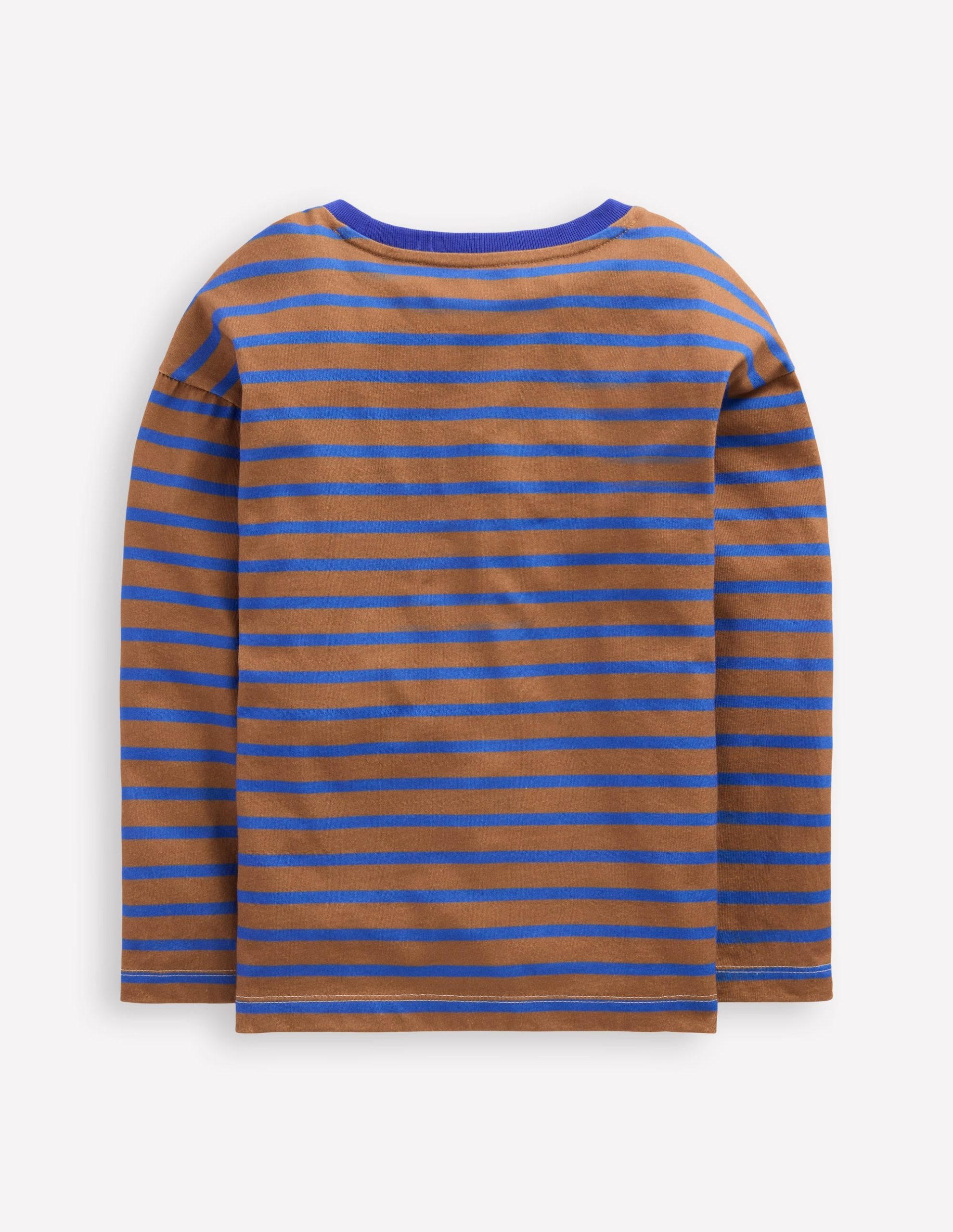 Breton T-shirt-Cognac/ Bright Blue - Image 2