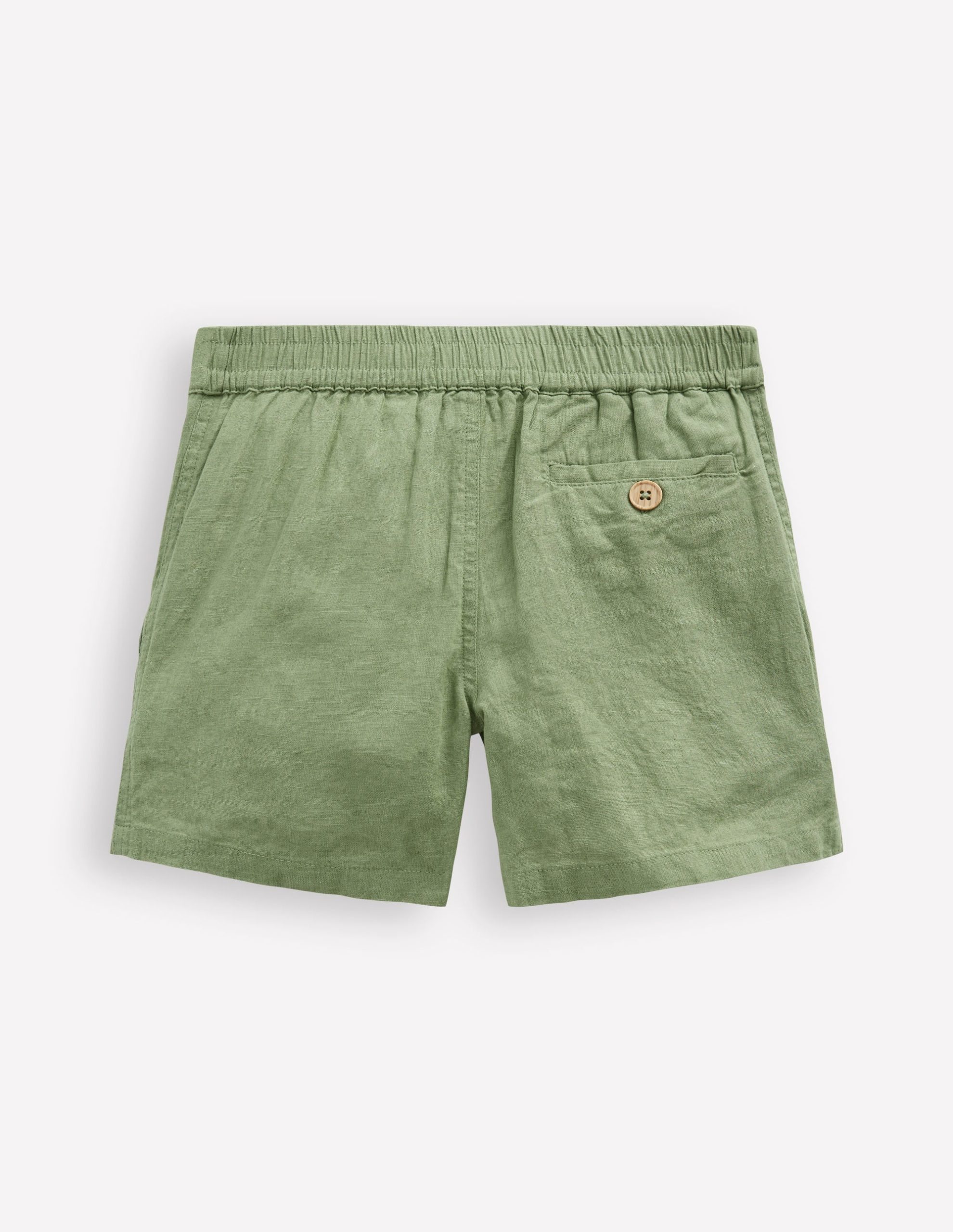 Cotton Linen Shorts-Newt Green - Image 2