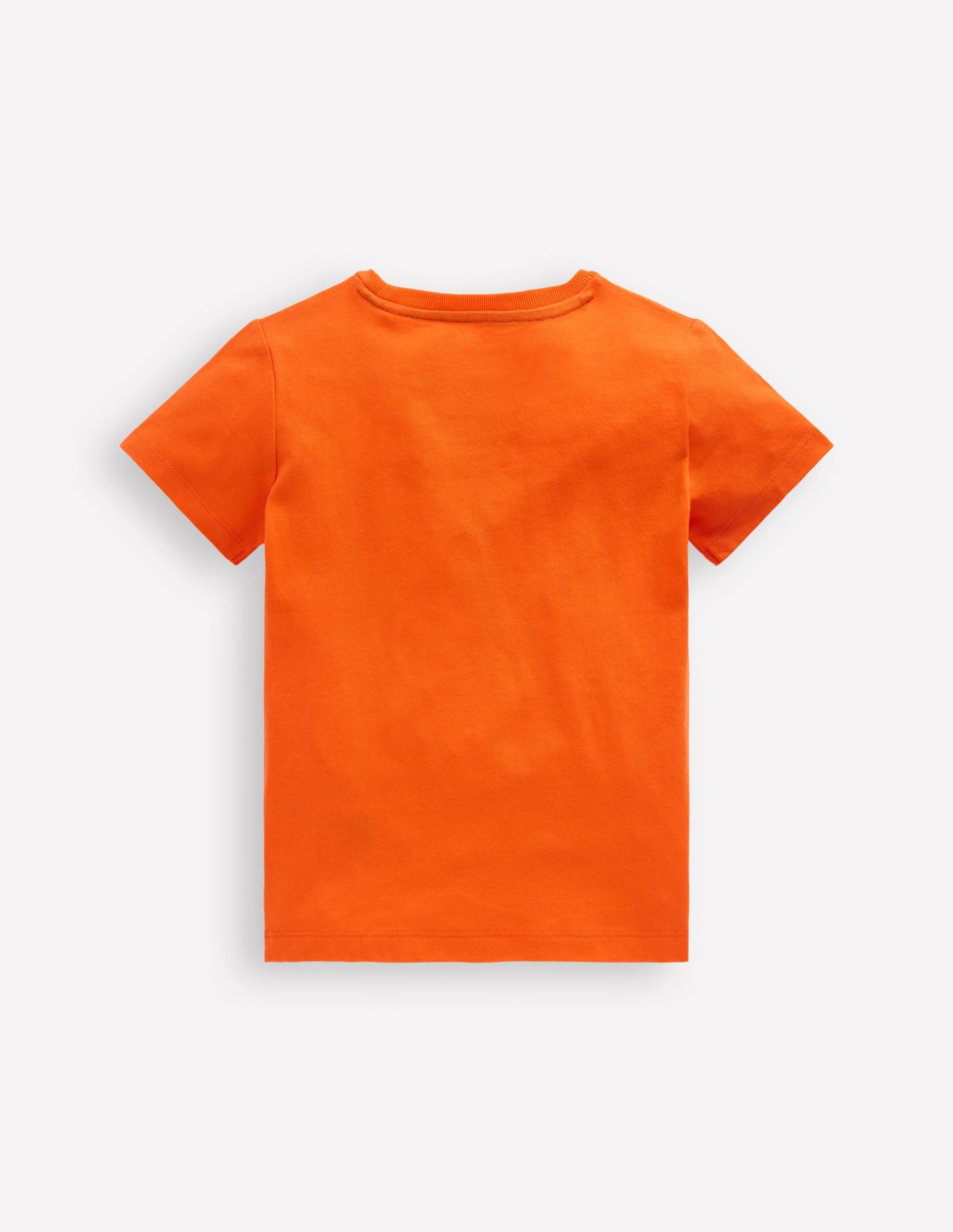 Chain Stitch T-Shirt-Hot Coral tiger - Image 5