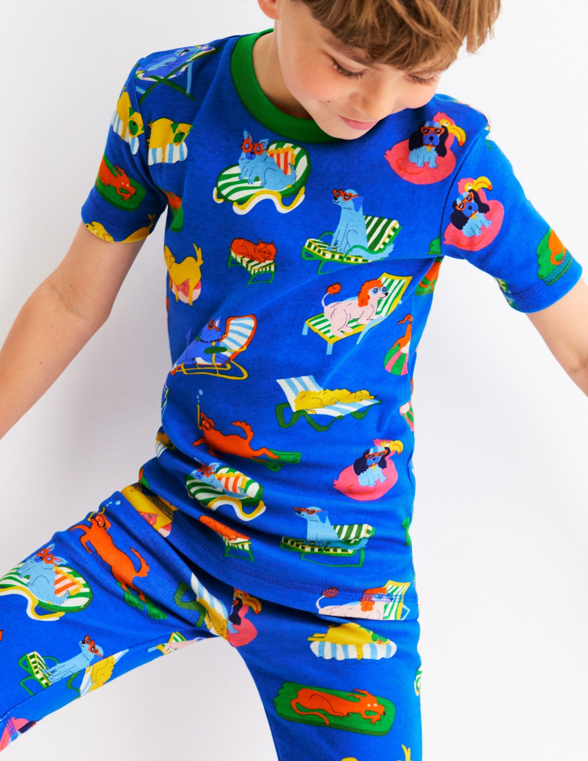 Snug Short John Pajamas-Poolside Pets - Image 2