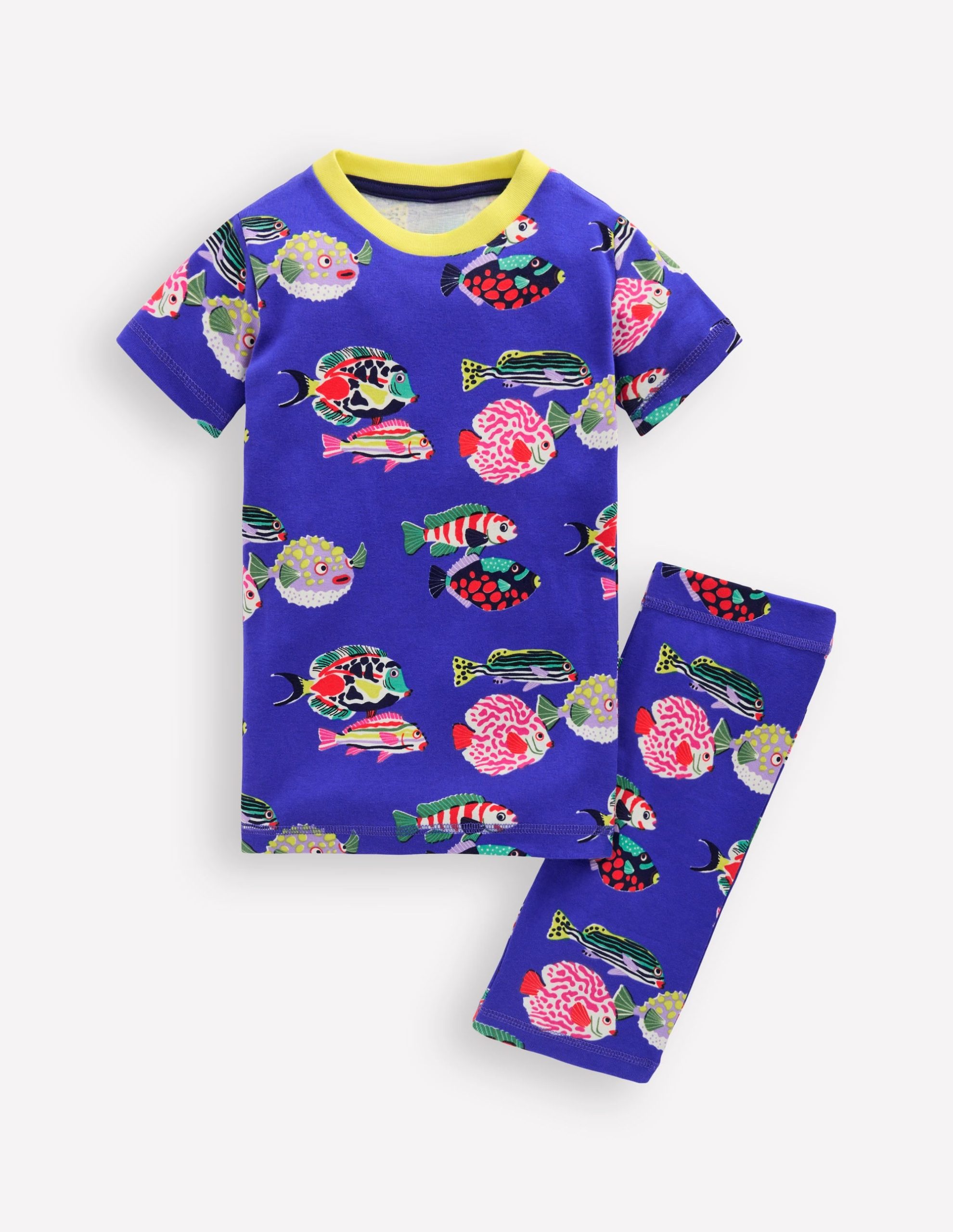 Snug Short John Glow Pyjamas-Blue Heron Fish - Image 3