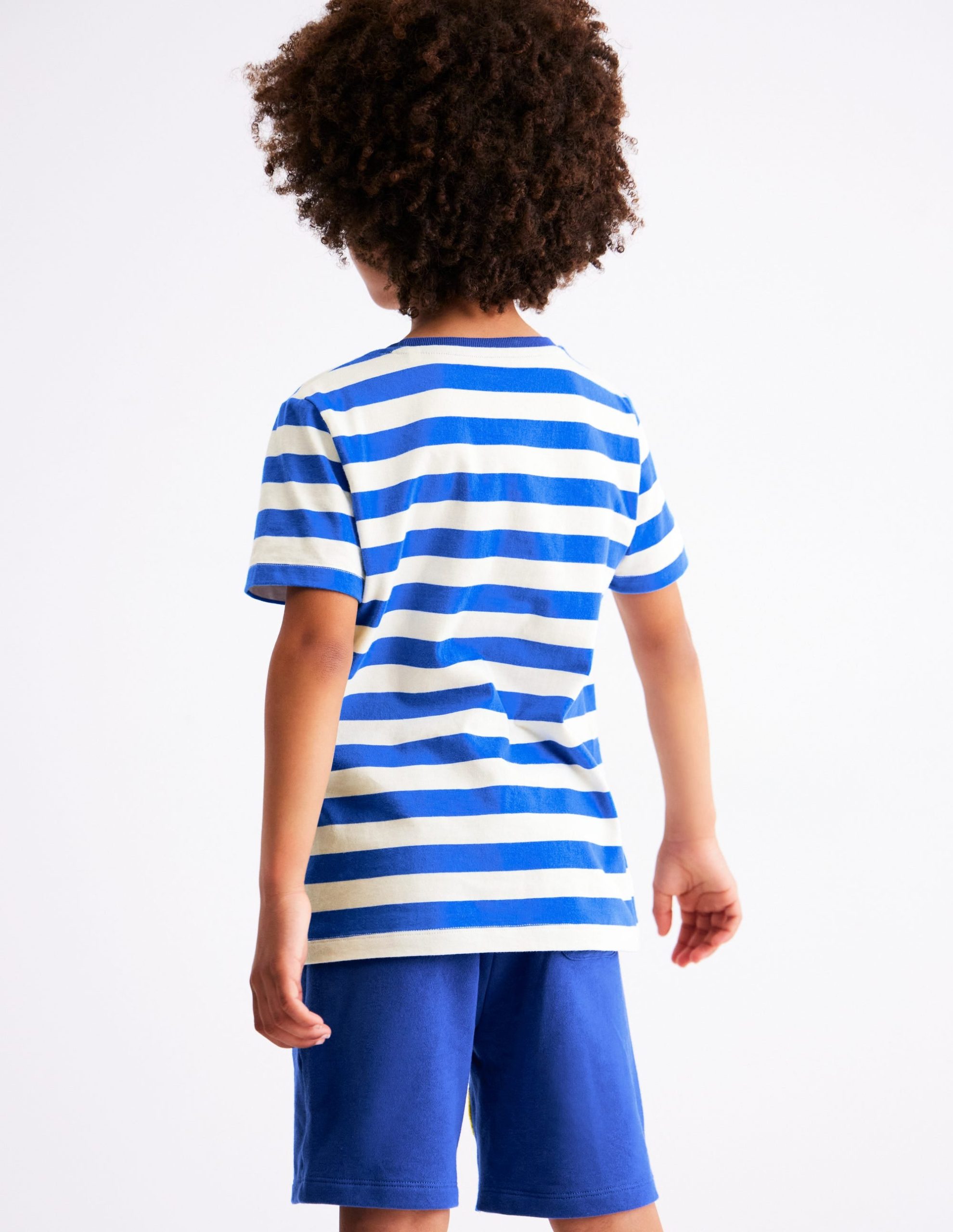 Short Sleeve Boucl?? T-shirt-Gallery Blue/ Ivory Fruit Face - Image 3