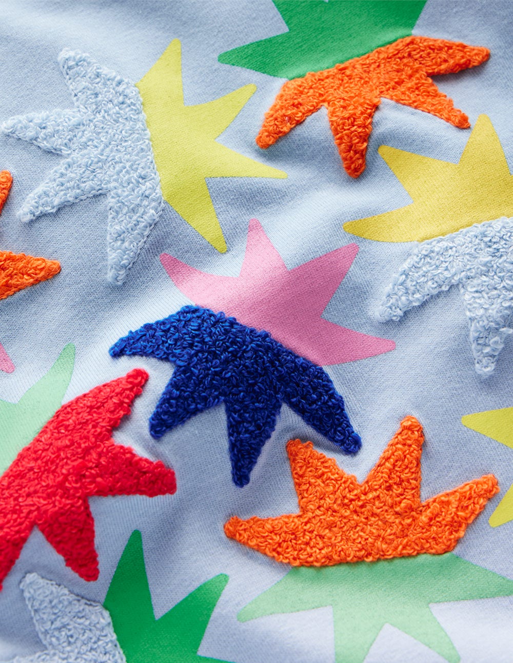 Short Sleeve Boucl?? T-shirt-Glacier Blue Circus Stars - Image 3