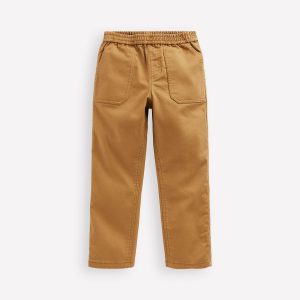 Pull-on Cotton Pants-Stone Grey