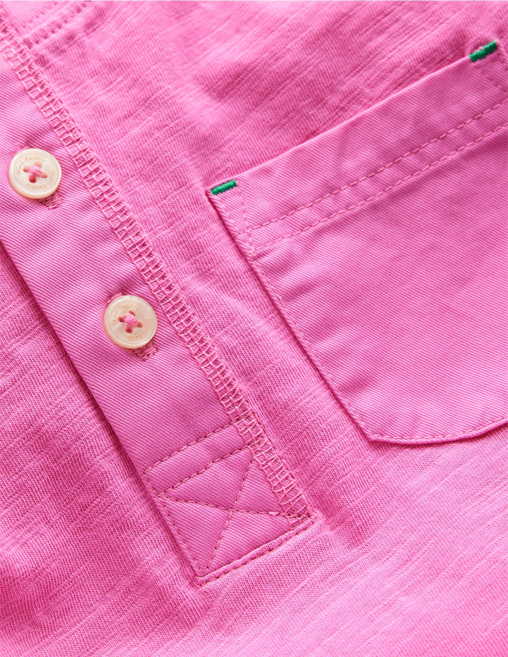 Short Sleeve Henley T-Shirt-Strawberry - Image 3