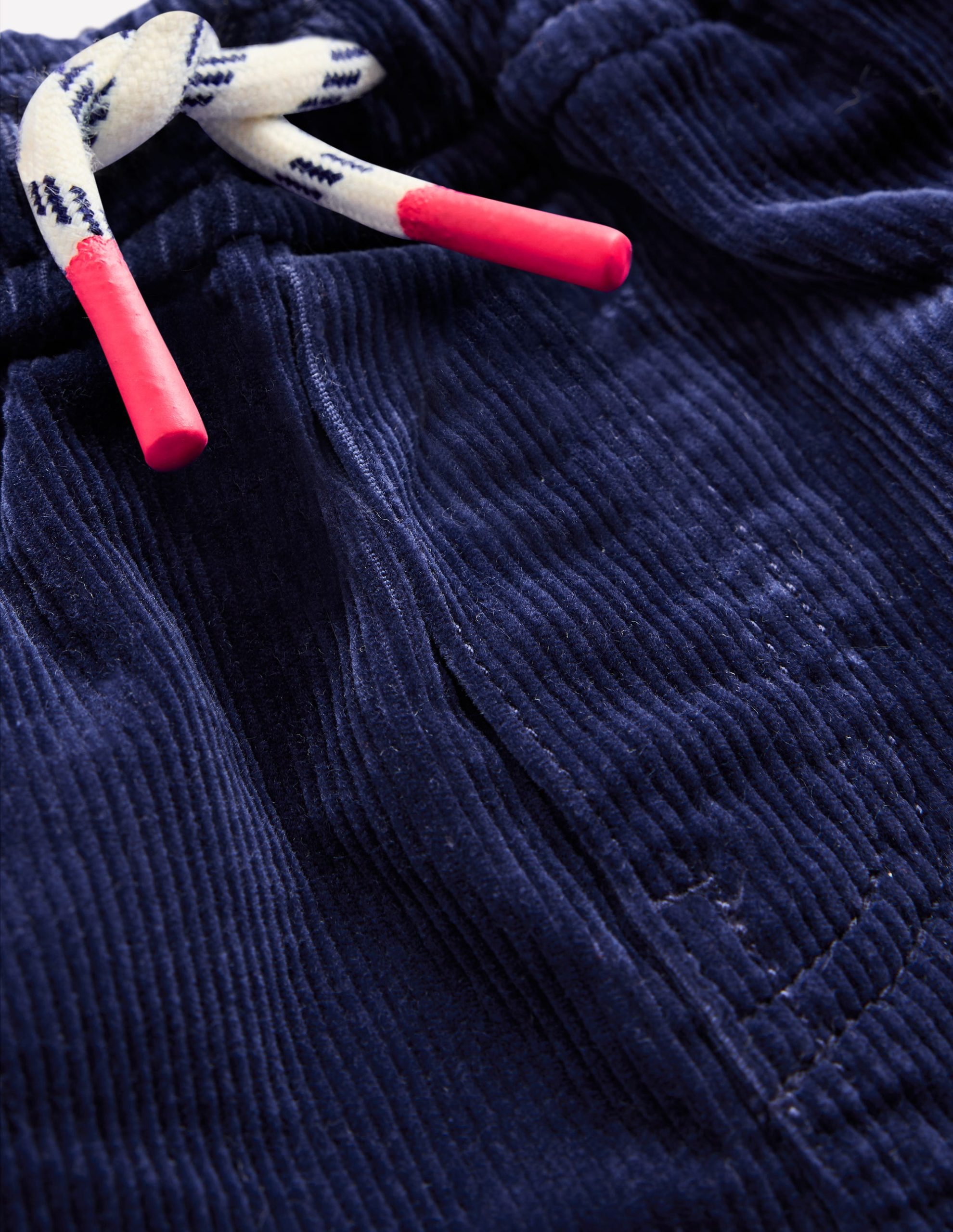 Slim Pull On Trousers-College Navy Cord - Image 3