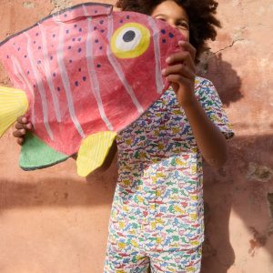 Cotton Linen Shirt-Multi Sharks